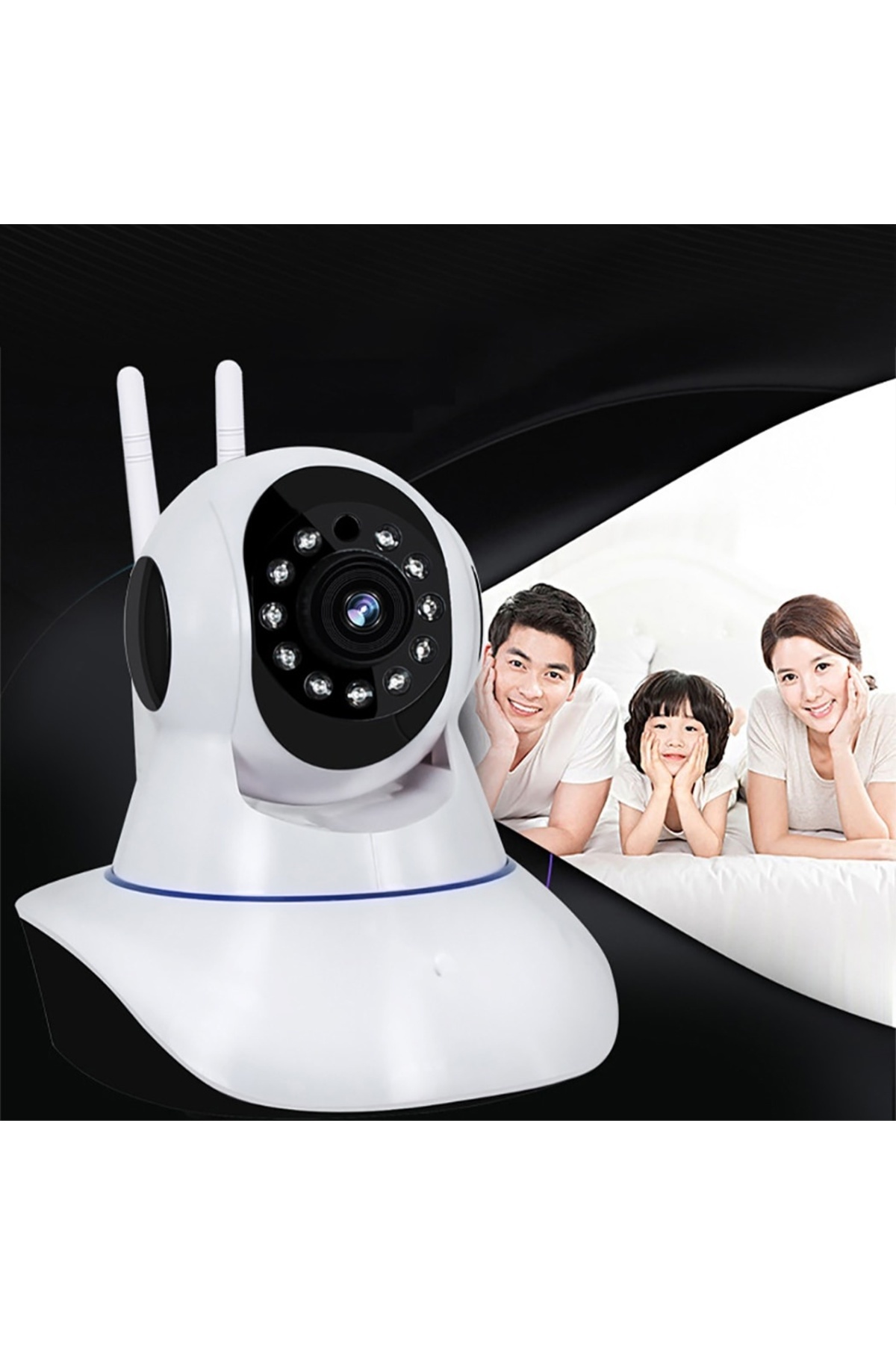 FOXMAG24-Cameră supraveghere MEILAN 3D HD, WiFi, night vision, audio 2-way, detecție mișcare, alb 4