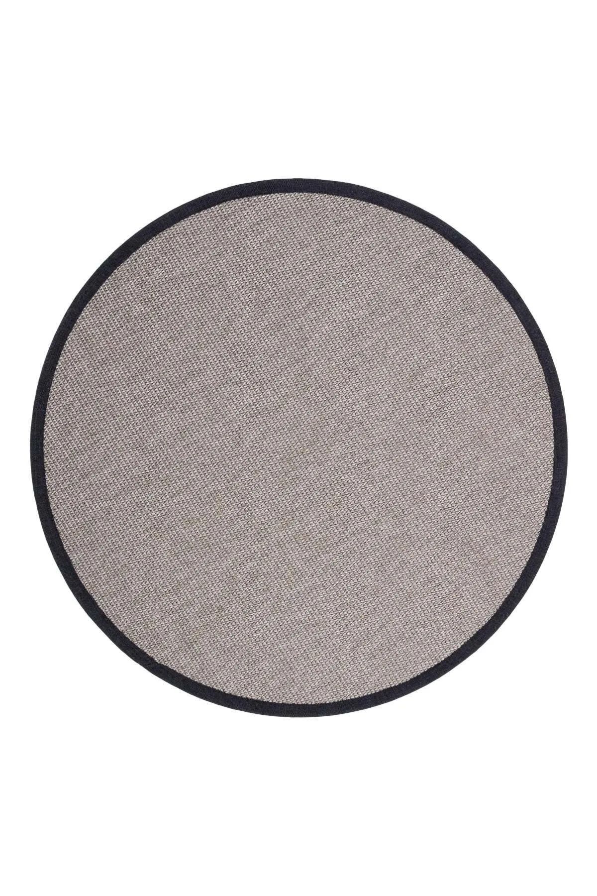 Halımax Siena M204 Hasır Dokulu İthal Sisal Halı Yuvarlak Bordürlü Gri Sisal Mutfak Koridor Halısı