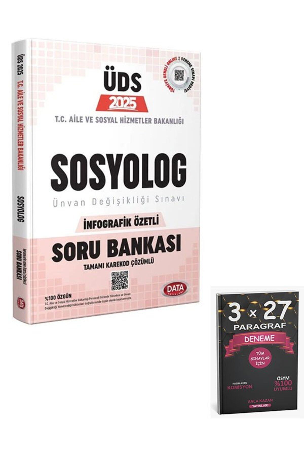 Anla Kazan Yayınları Data 2025 GYS ÜDS Aile ve Sosyal Hizmetler Bakanlığı Sosyolog Soru Bankası Çözümlü Görevde Yükselme