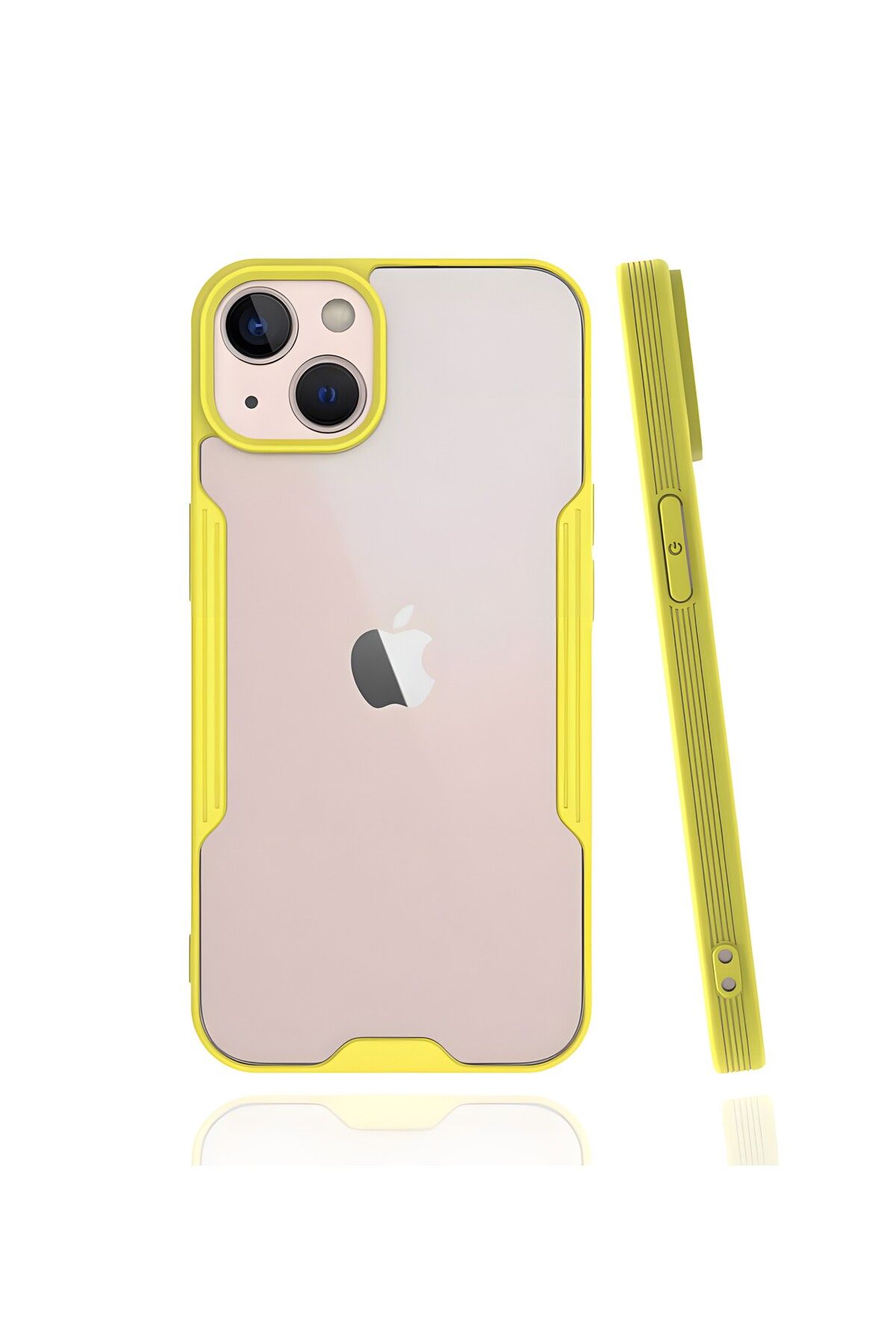 Cepustik Telefon Aksesuarları iPhone 13 Kılıf Parfe Kenarları Pastel Renk Silikon Kılıf