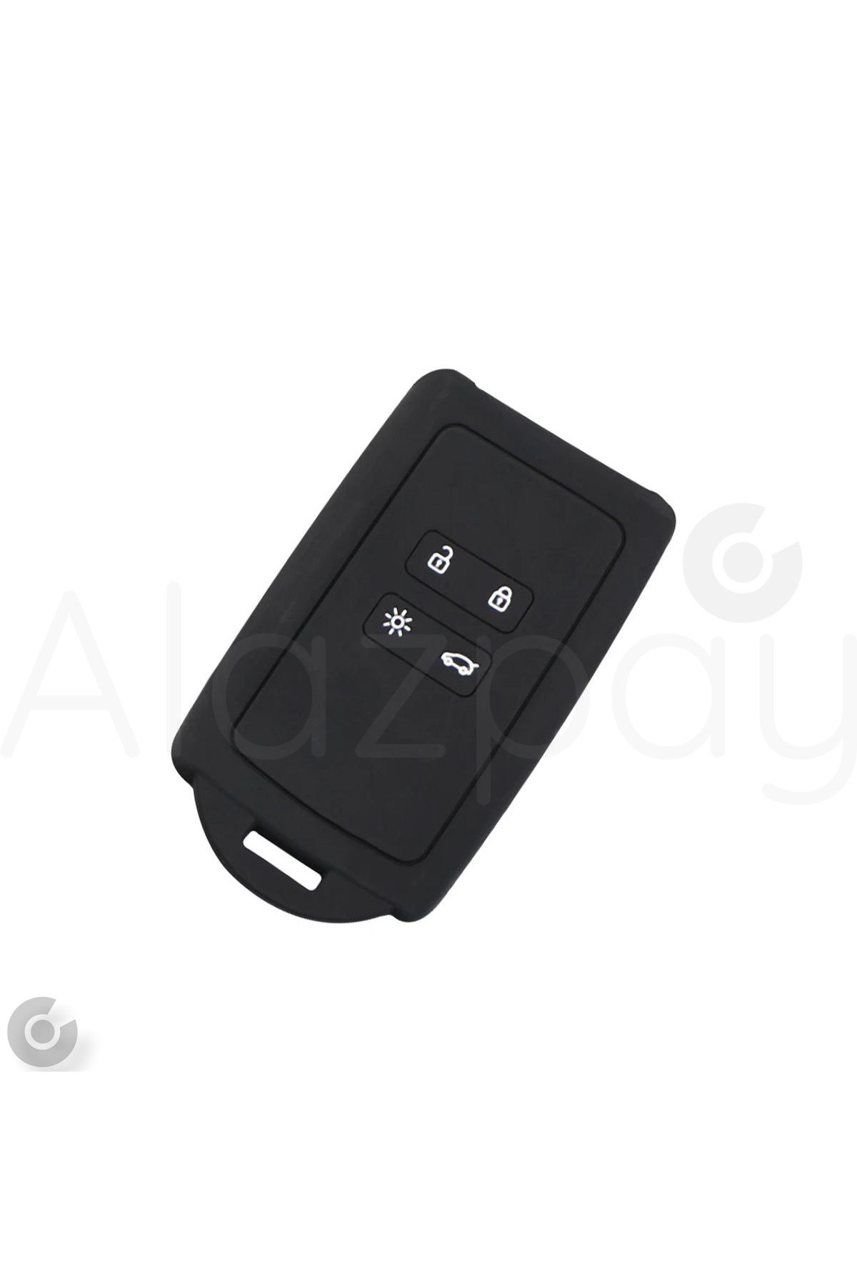 Alazpay Renault Clio 5 Megane E-tech Austral Koleos Kadjar Captur Zoe Sade Silikon Anahtar Kılıfı Siyah
