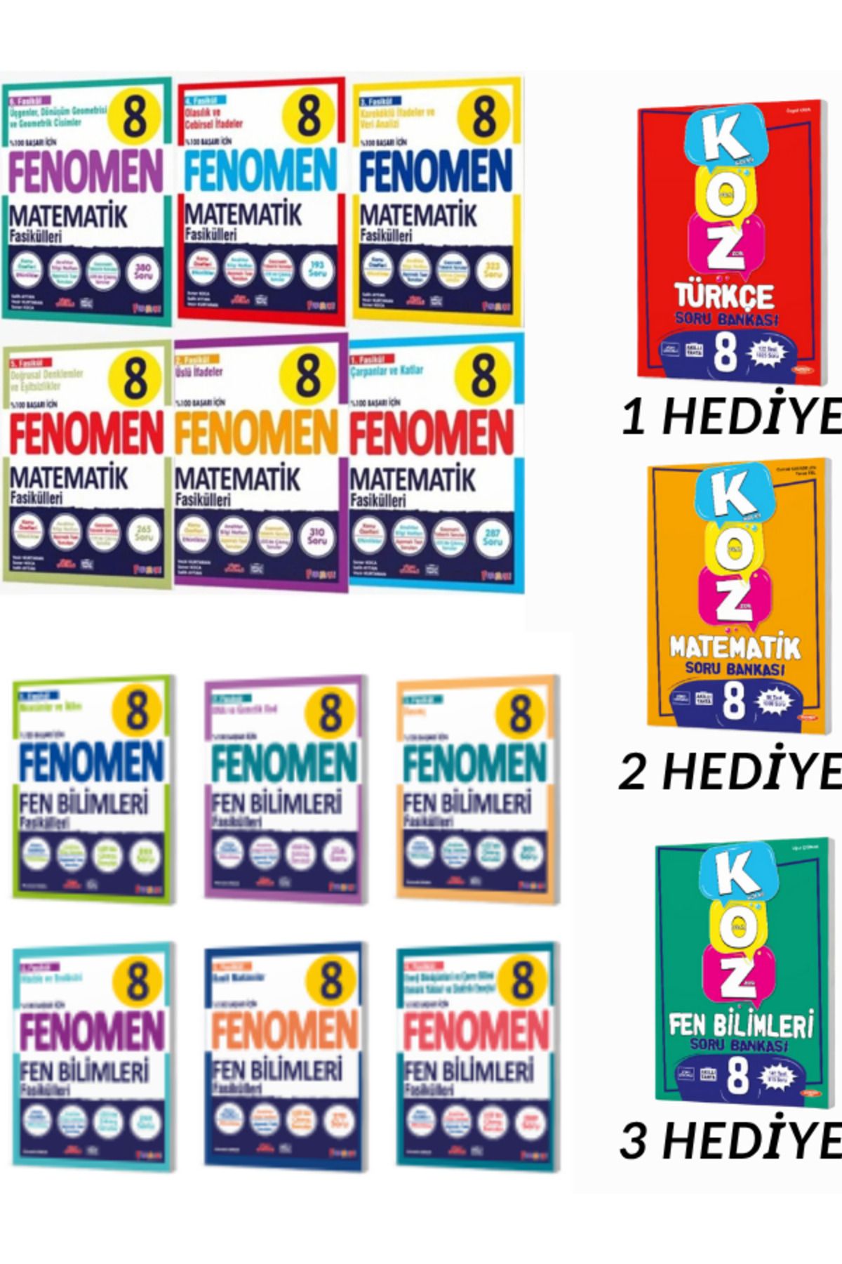 Fenomen Yayıncılık FASİKÜL SET FEN BİLİMLERİVE MATEMATİK FASİKÜLLERİ 8.SINIF FENOMEN YAYINLARI GÜNCELL(1-2-3-4-5-6)
