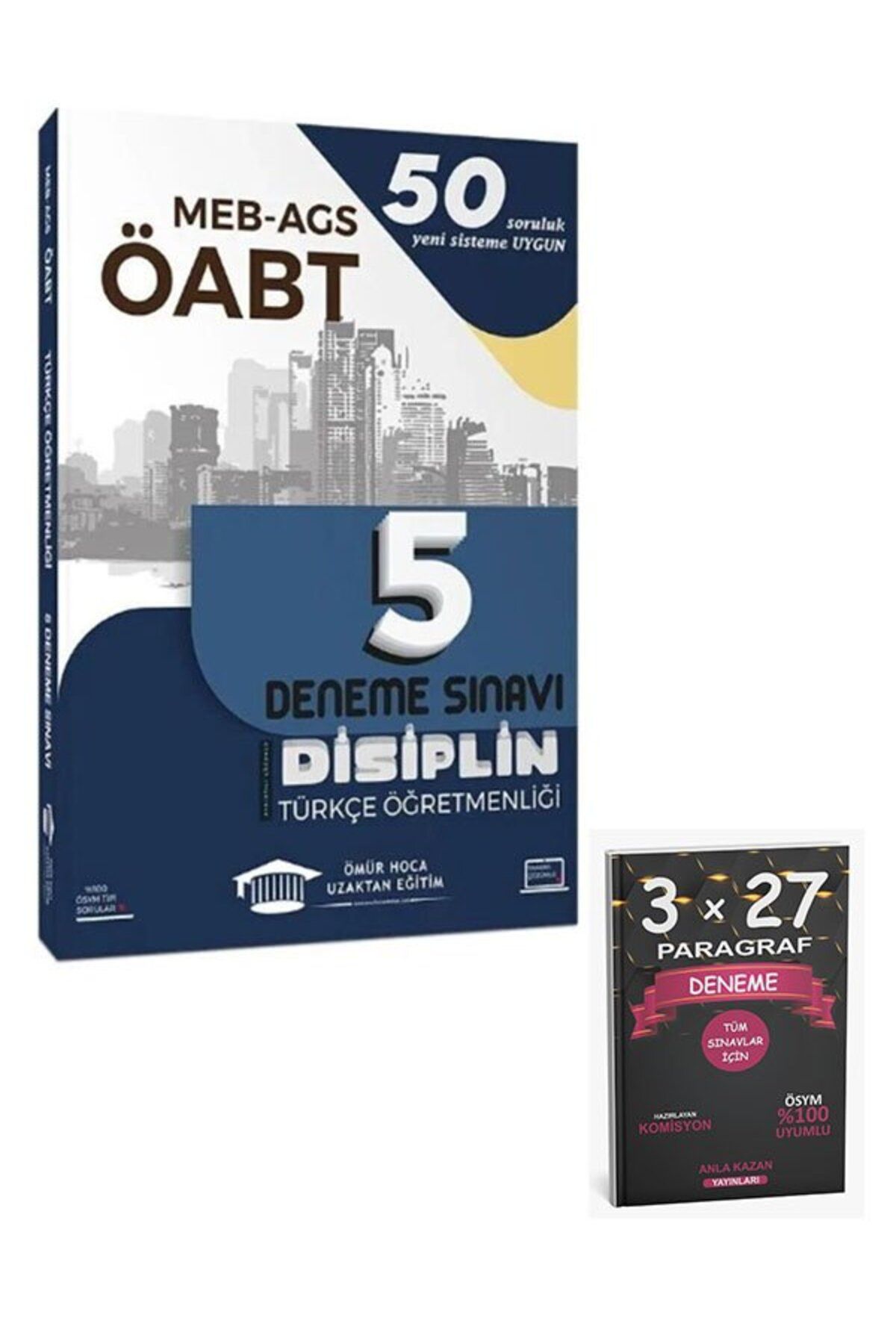 Anla Kazan Yayınları Ömür Güner ÖABT MEB AGS Türkçe Öğretmenliği Disiplin 5 Deneme+Anlakazan Paragraf
