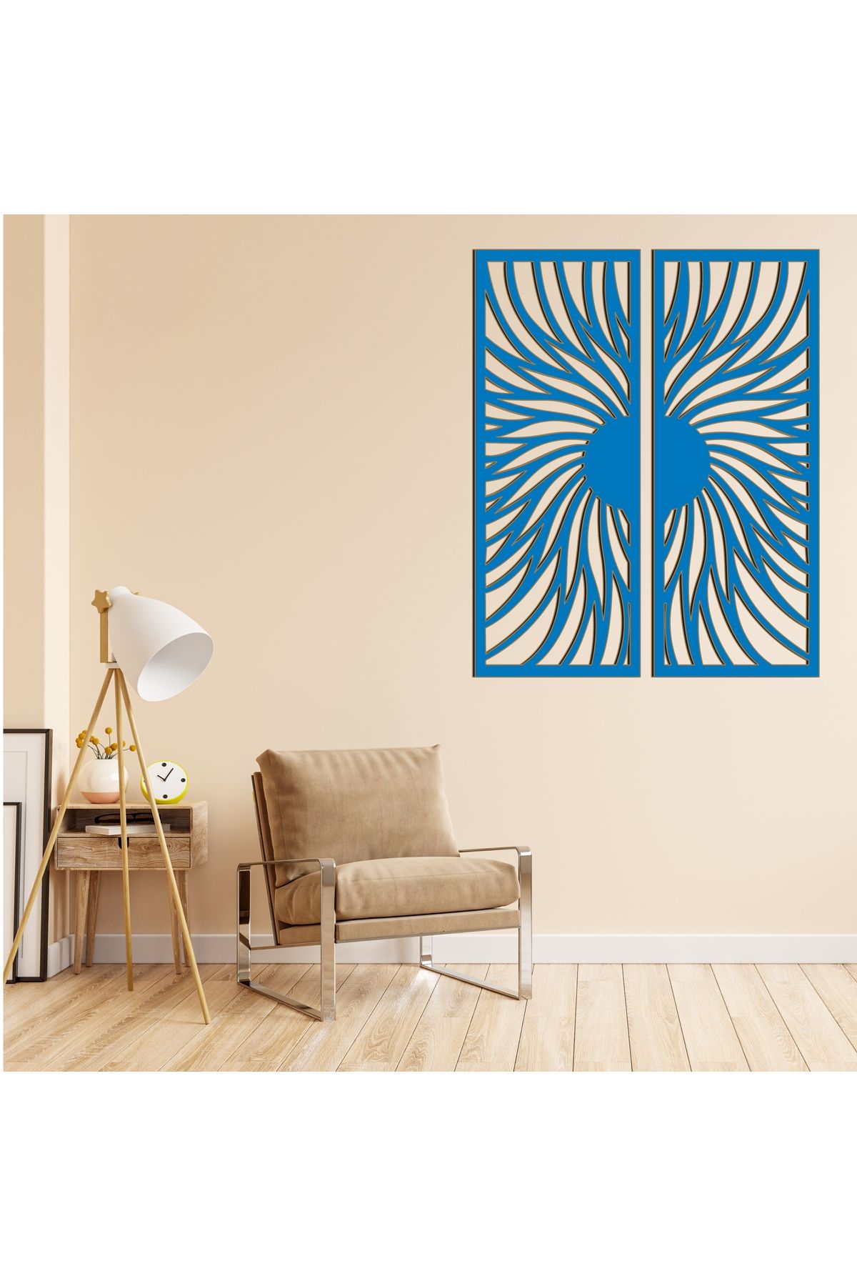 Grand Fine Art Çerçeve Görünümlü İki Parça Renkli MDF Panel Tablo