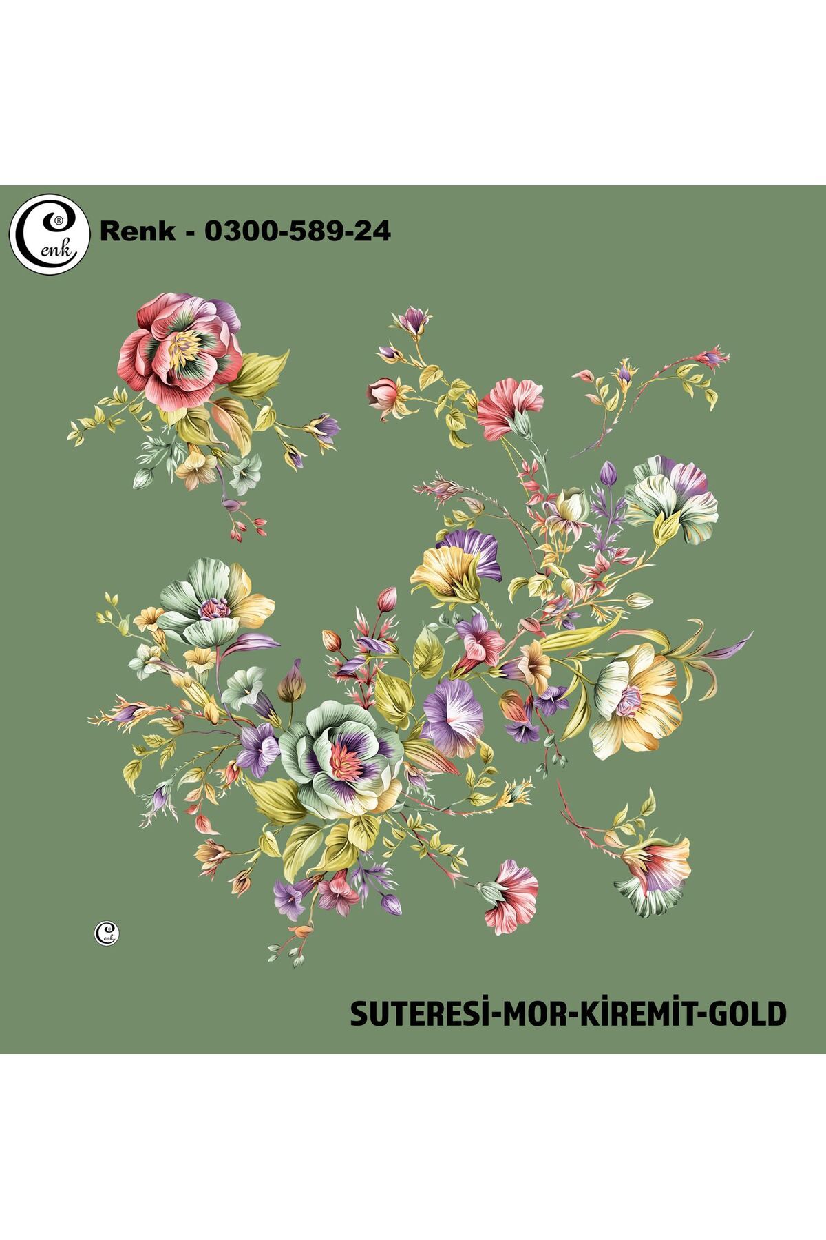 Cenk Desenli Oyalık Yazma - 0300-589