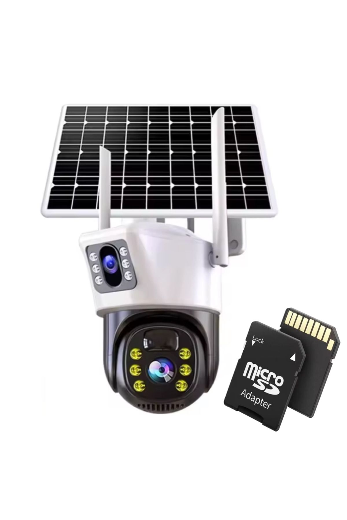 TodayShop-Smart IP Camera with Dual Lens, WIFI, Wireless IR Camera, Motion Alarm, Microphone, and 32GB Memory 1