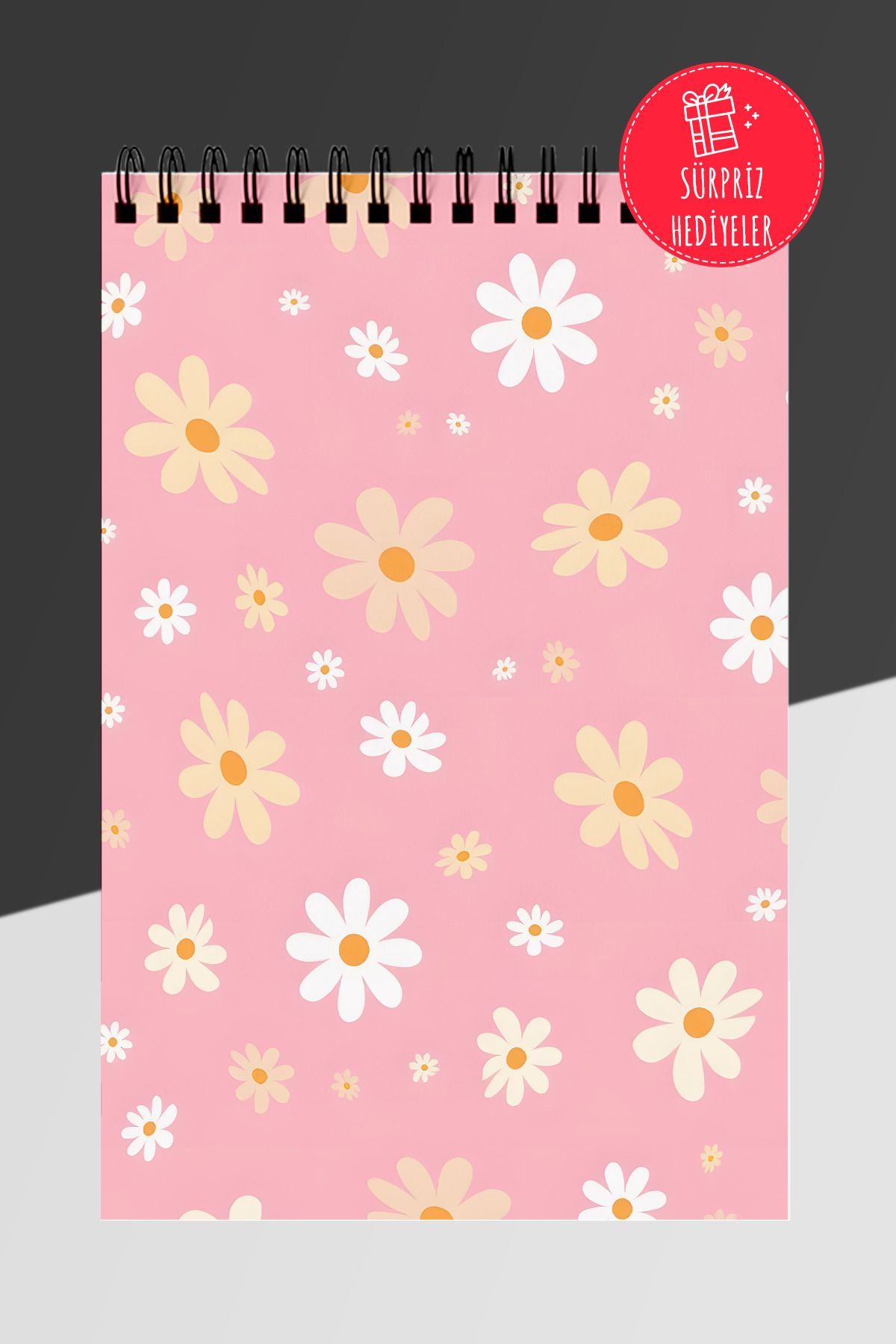 Anime Marketi Tatlı Çiçekler Temalı Günlük Planlayıcı A5 Spiralli Defter 50 Yaprak