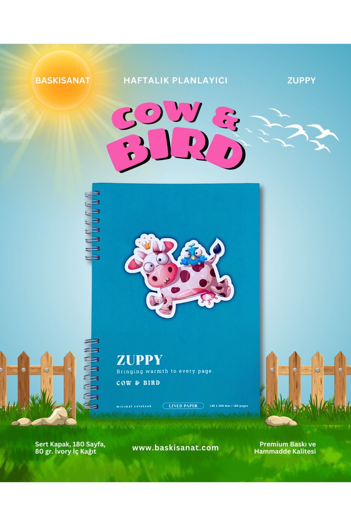 BASKISANAT Zuppy - Cow & Bird