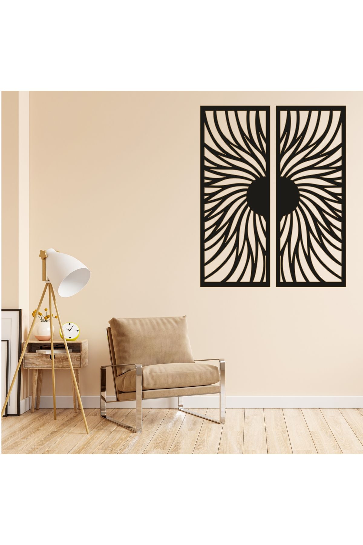 Grand Fine Art Çerçeve Görünümlü İki Parça Renkli MDF Panel Tablo