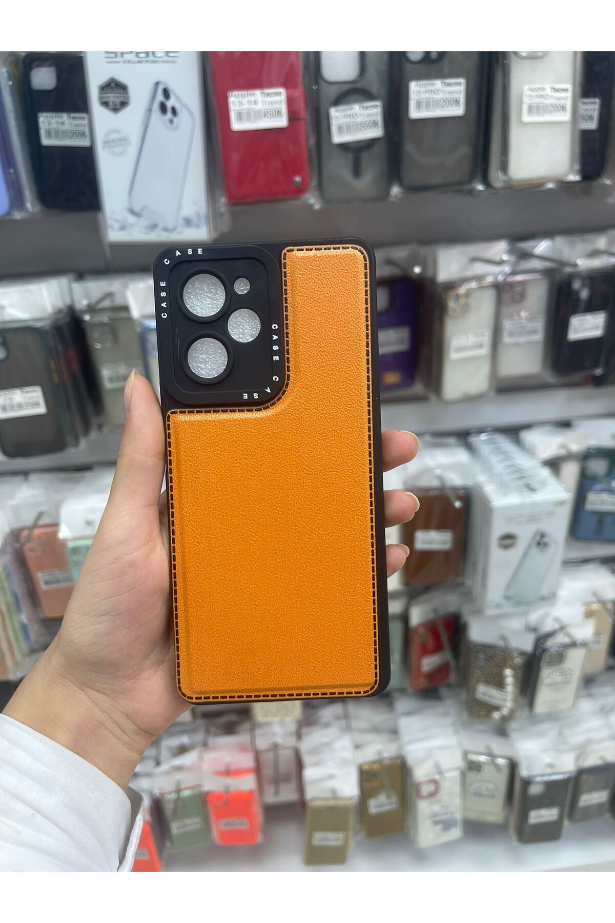 TECNOTREND poco x5 pro uyumlu deri görünümlü kılıf