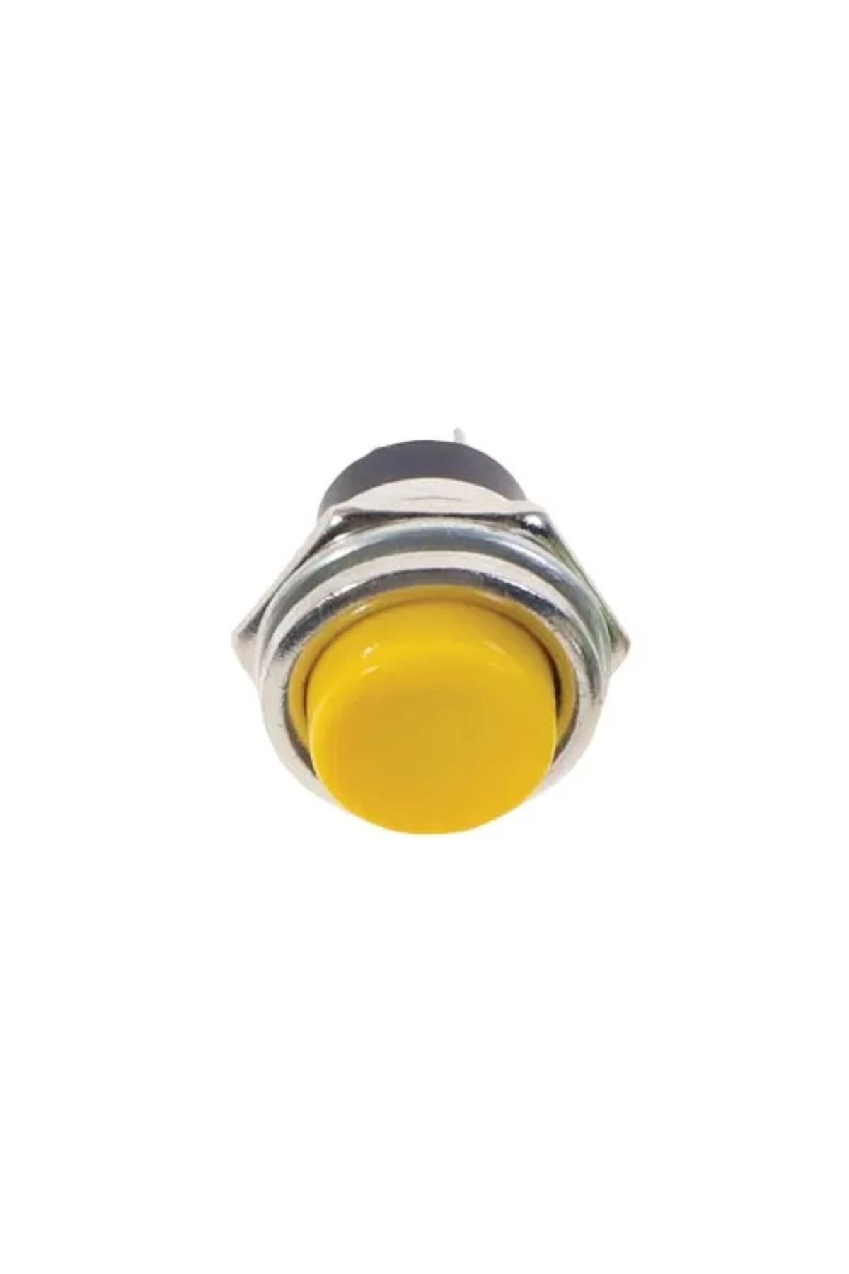 TIEE 16mm Metal Push Buton - Normali Açık (NO) - Yaylı - SARI