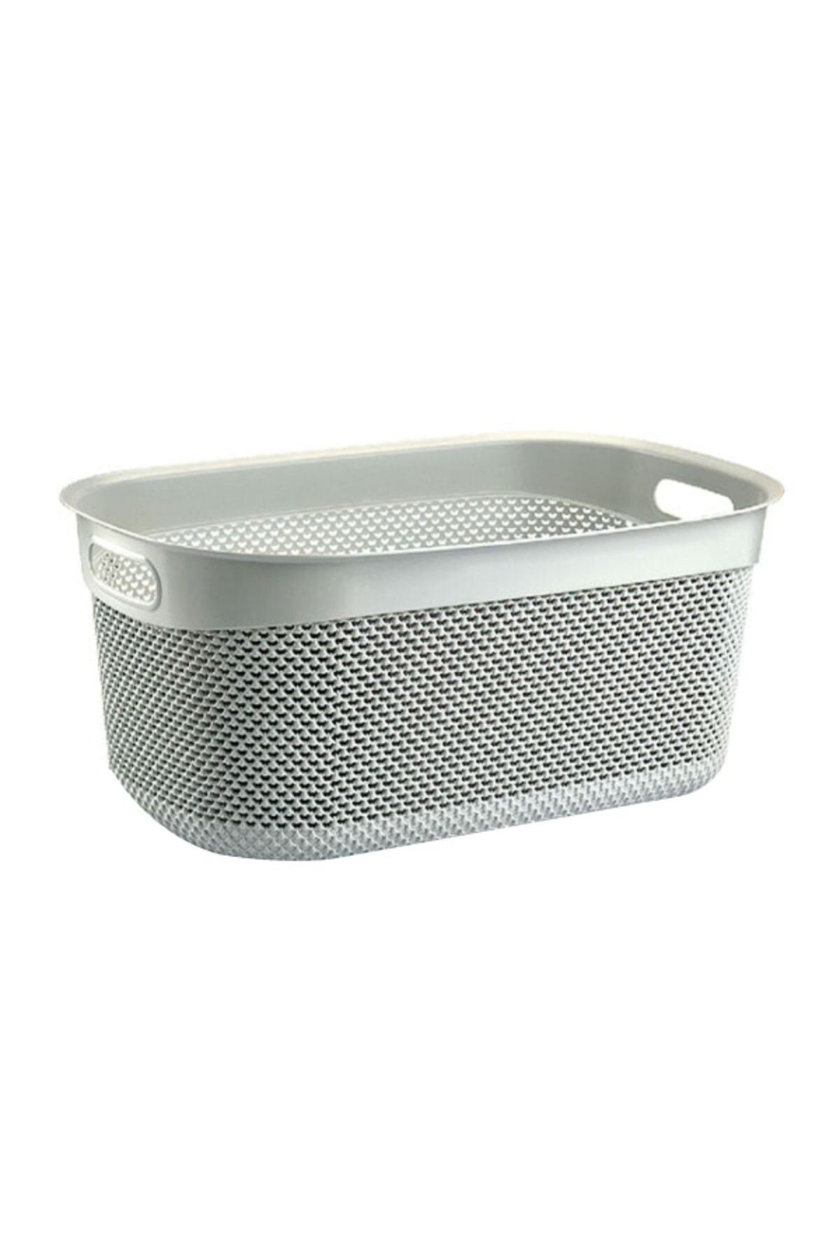Üçsan-Durable Rectangular Drop Design Laundry Basket 36.5 x 55 x 25 cm 1