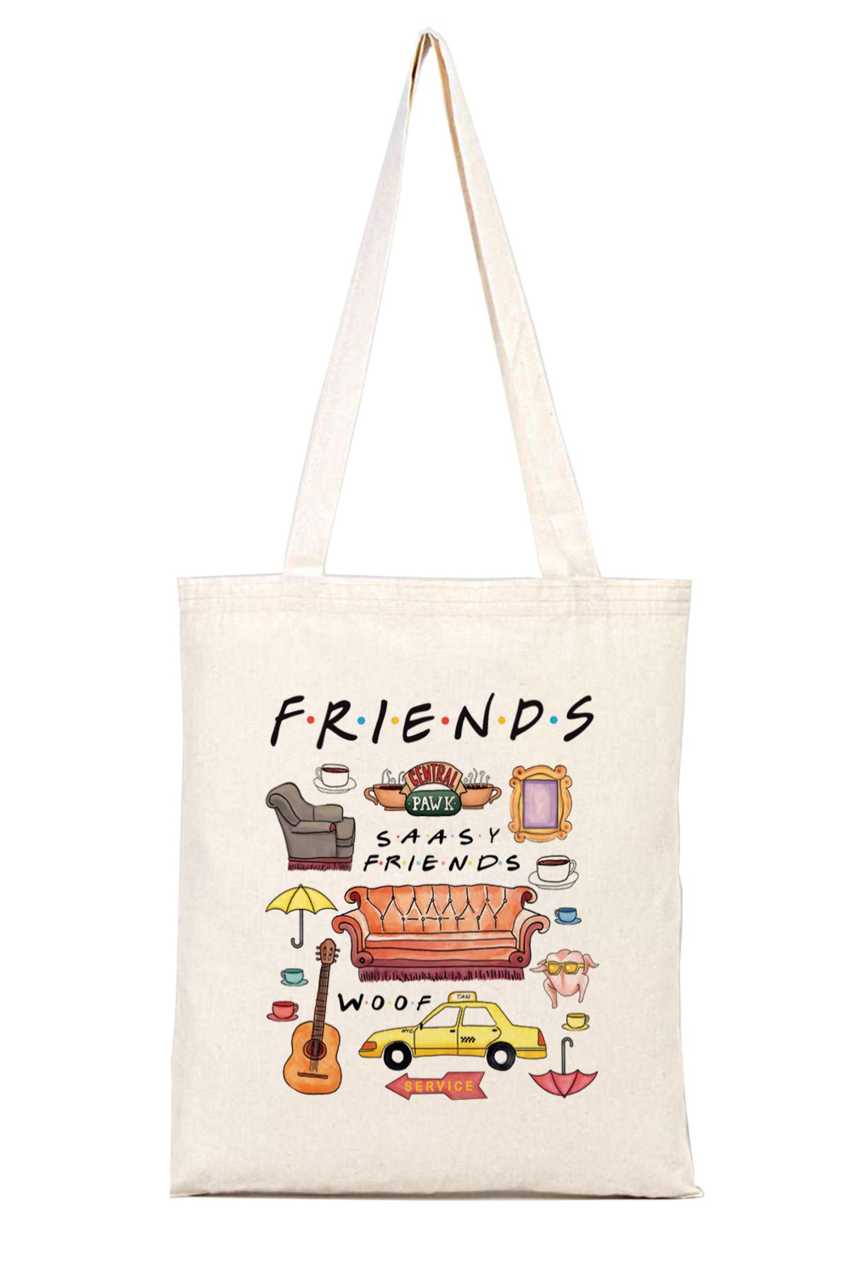 iyi fikirler Friends Bez Omuz Çantası