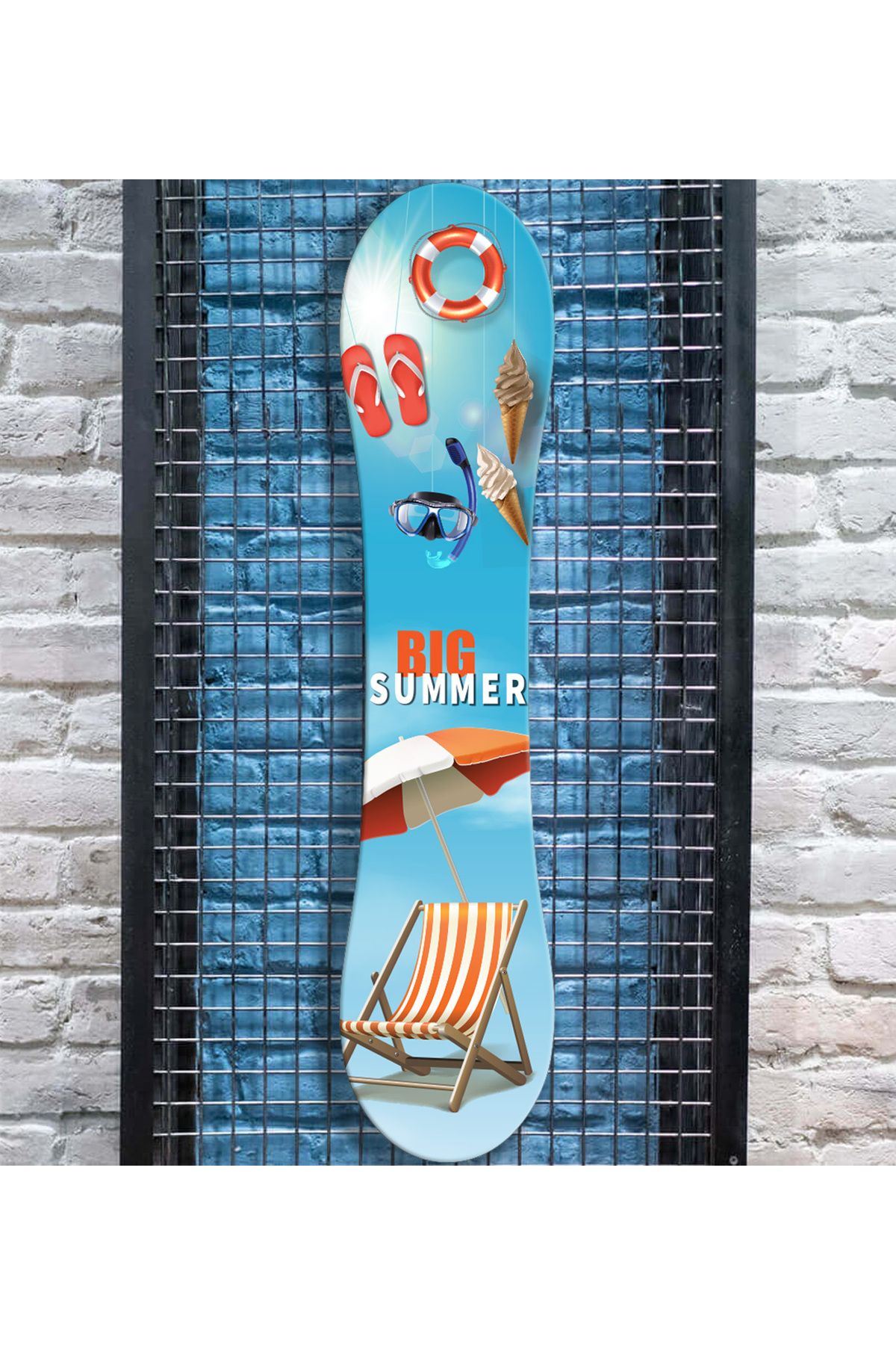 Home Yaz Tatili Temalı Snowboard Duvar Dekorasyon Tablo
