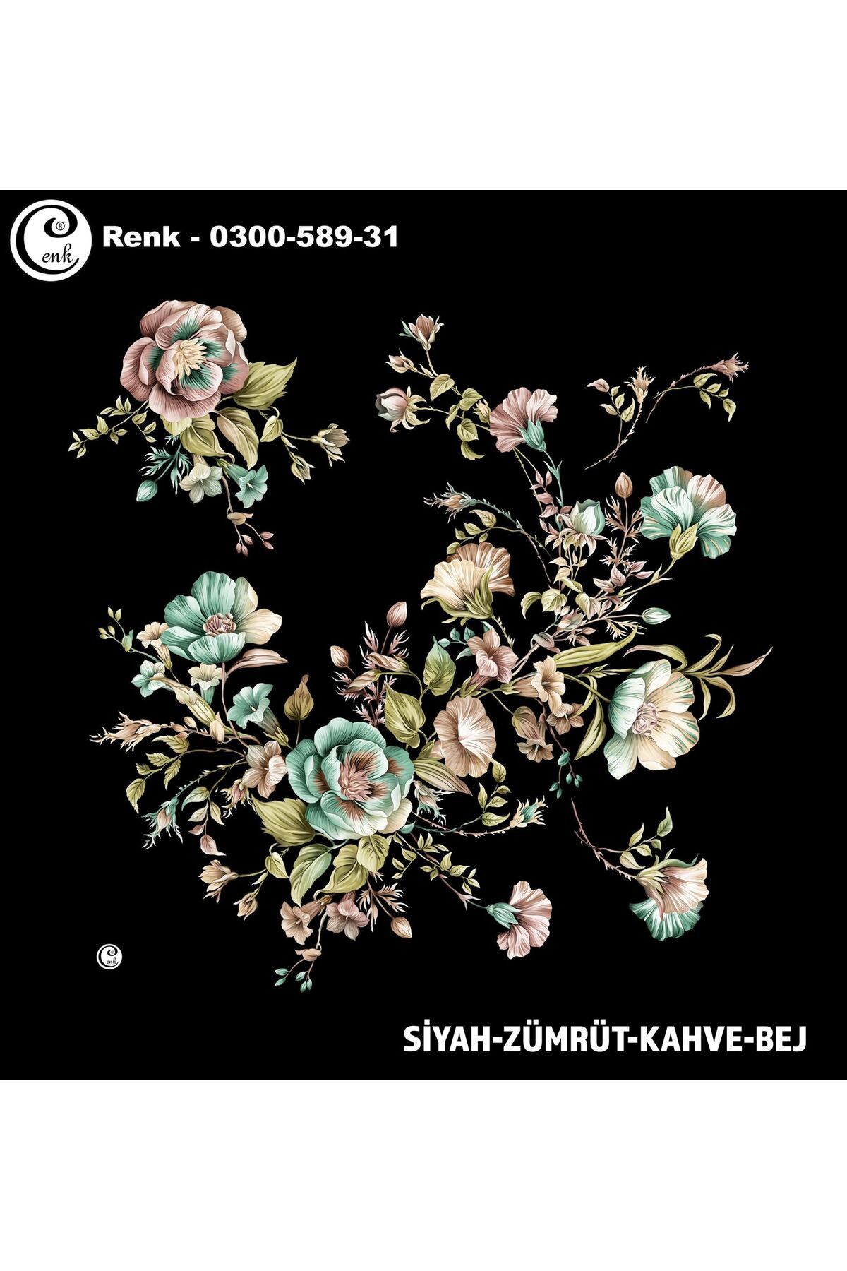 Cenk Desenli Oyalık Yazma - 0300-589