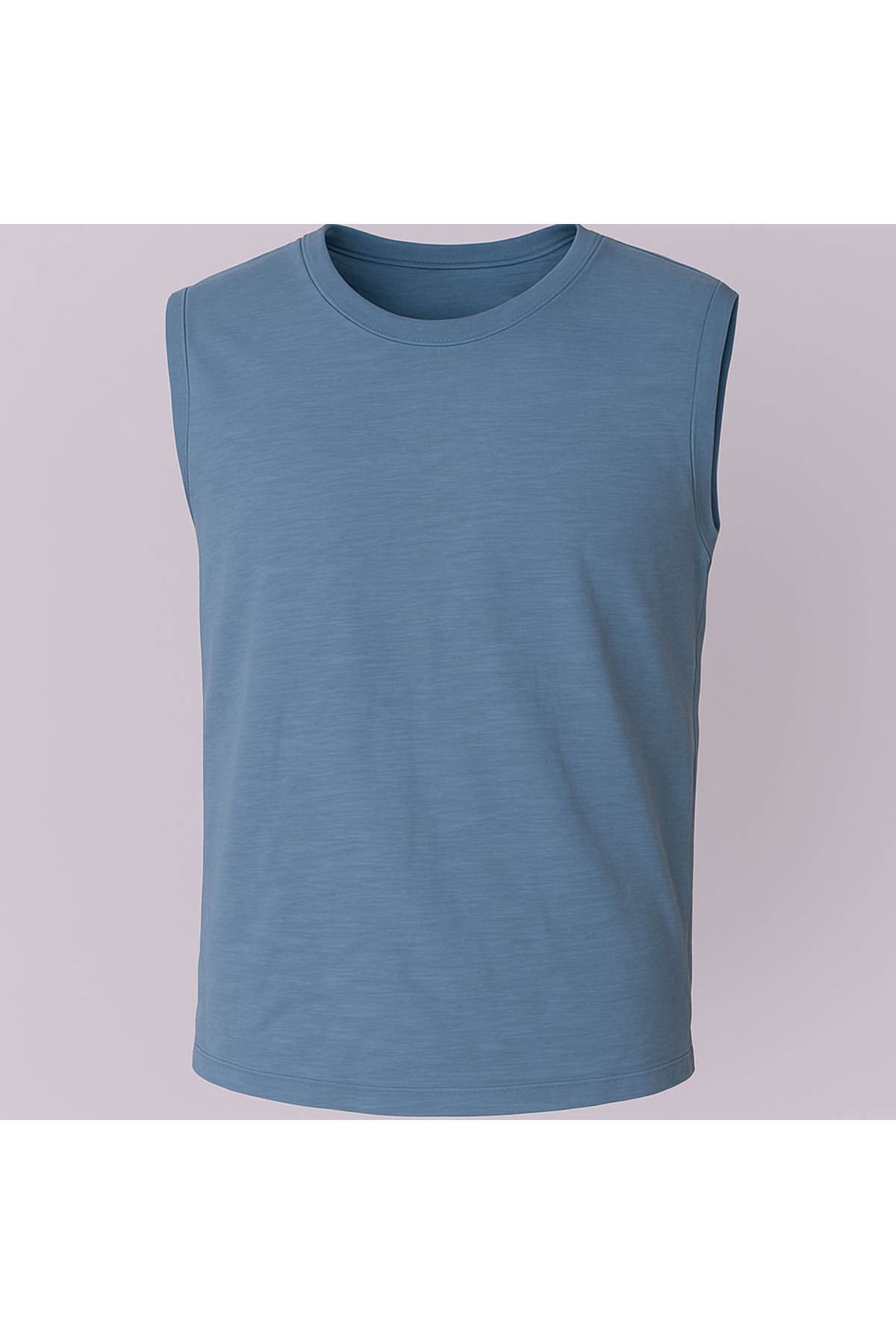 trender Mavi Erkek Kolsuz T-shirt 2752