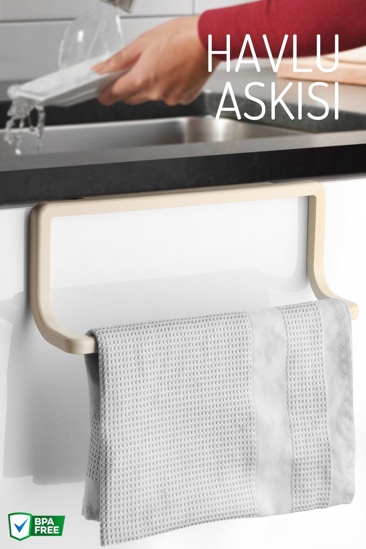 Nandy Home Modern Tasarımlı Tekli Havlu Askısı – Banyo ve Mutfak Kullanımına Uygun