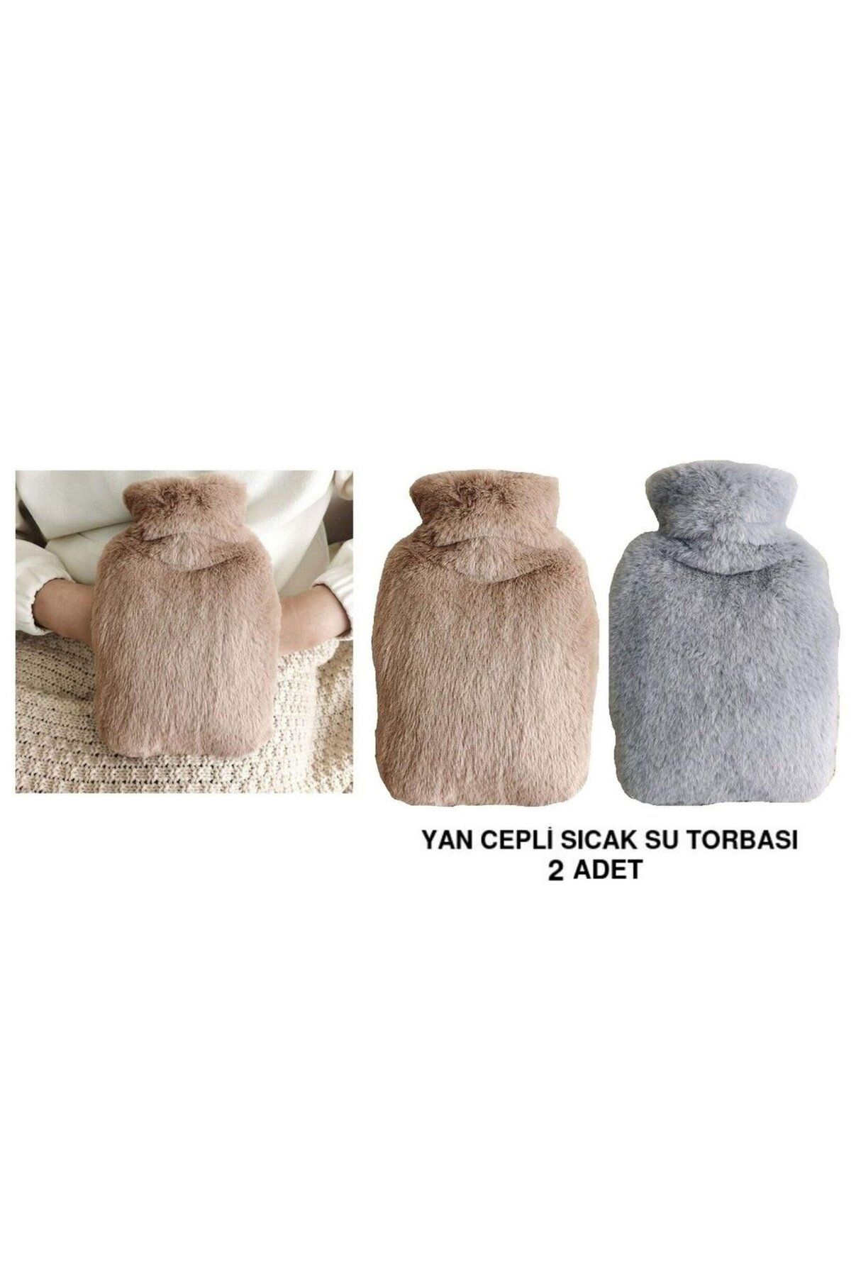 Bosphorus SICAK SU TORBASI 2 ADET,YAN CEPLİ PELUŞ TERMOFOR 27x17x2cm 750ml