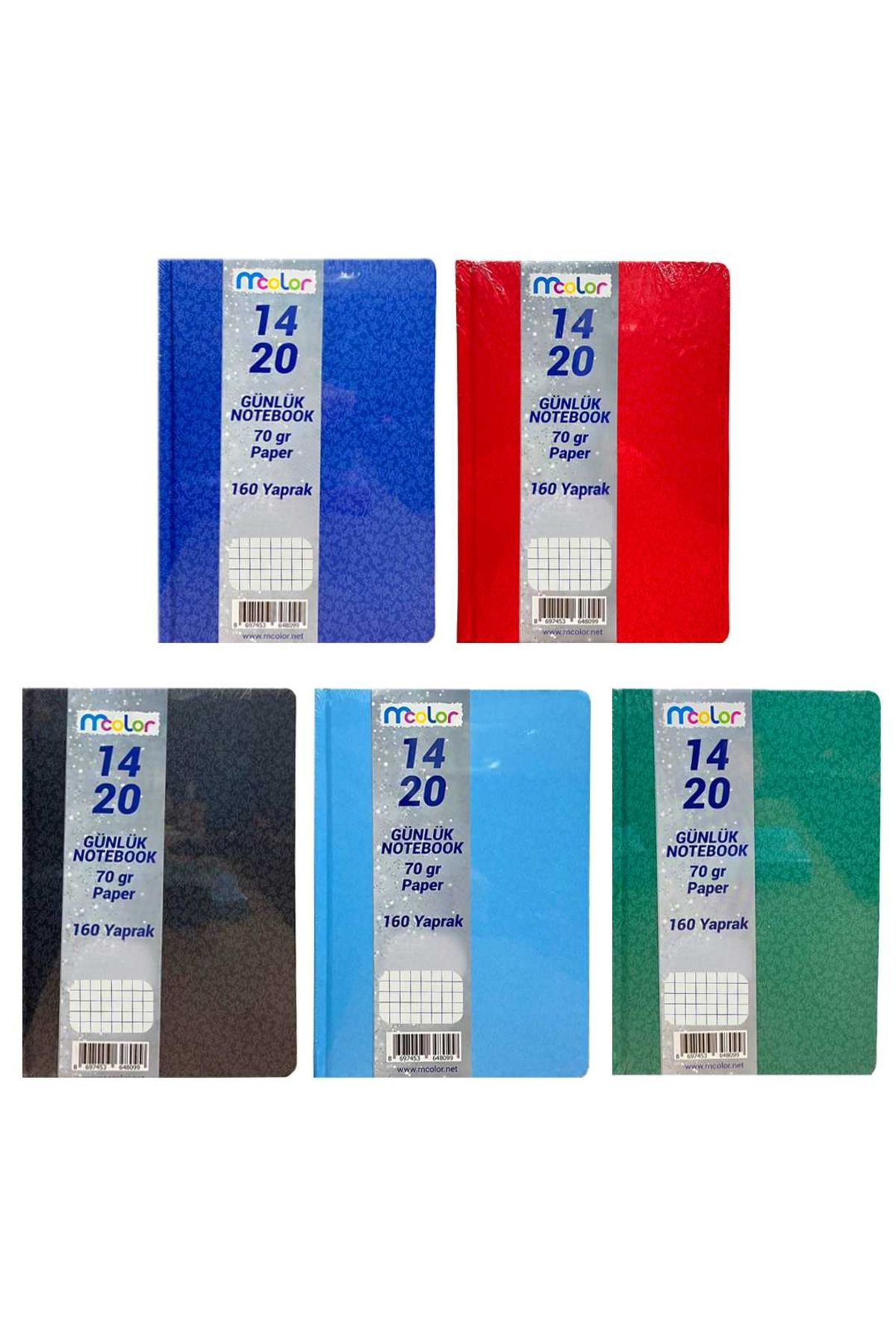 mcolor MODELİST DEFTER 14x20 DİKİŞLİ SERT KAPAK 160 YP KARELİ 1 ADET