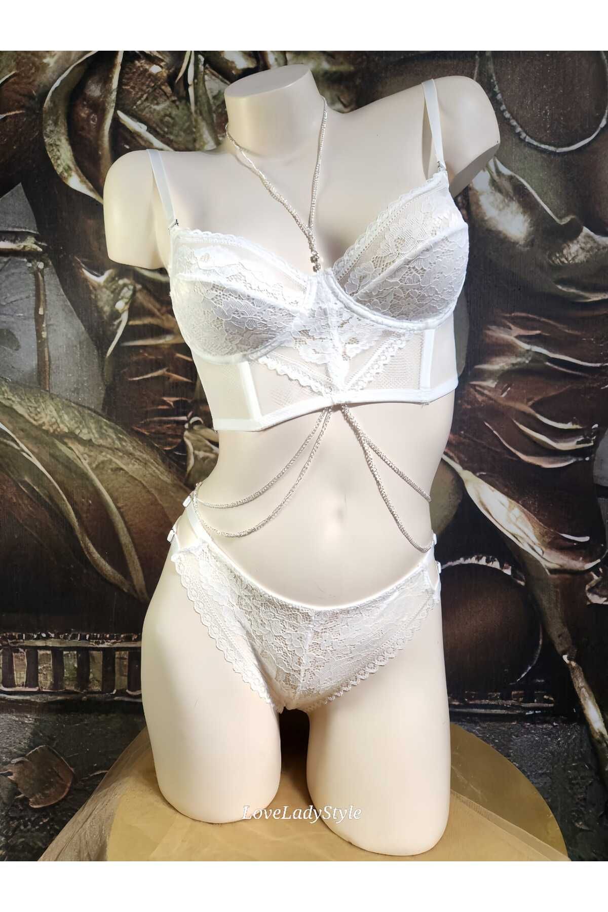 LoveLadyStyle Elegance Dantel Bustiyer Takım (WN-2500)