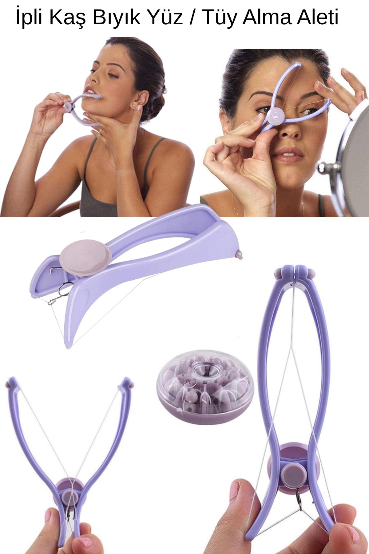 Shopura İpli Tüy Alma Makinesi, Kıl Tüy Alma Makinası Kaş Bıyık Yanak Tüy Alıcı Epilatör