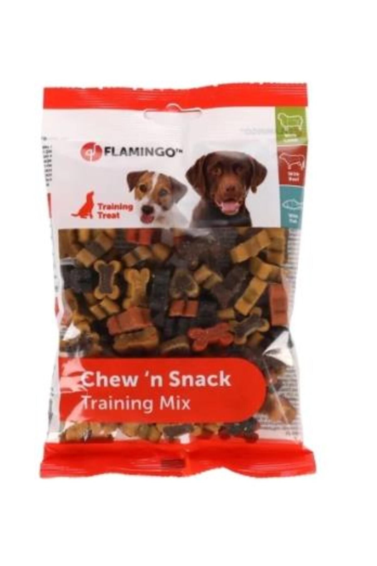 FLAMINGOO Flamingo Chew'n Kemik Şeklinde Karışık Çeşitli Köpek Ödül Maması 150 gr