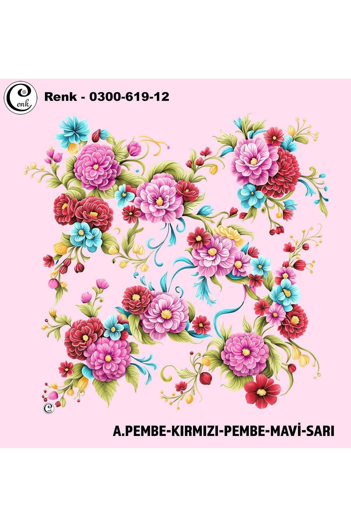 Cenk Desenli Oyalık Yazma - 0300-619