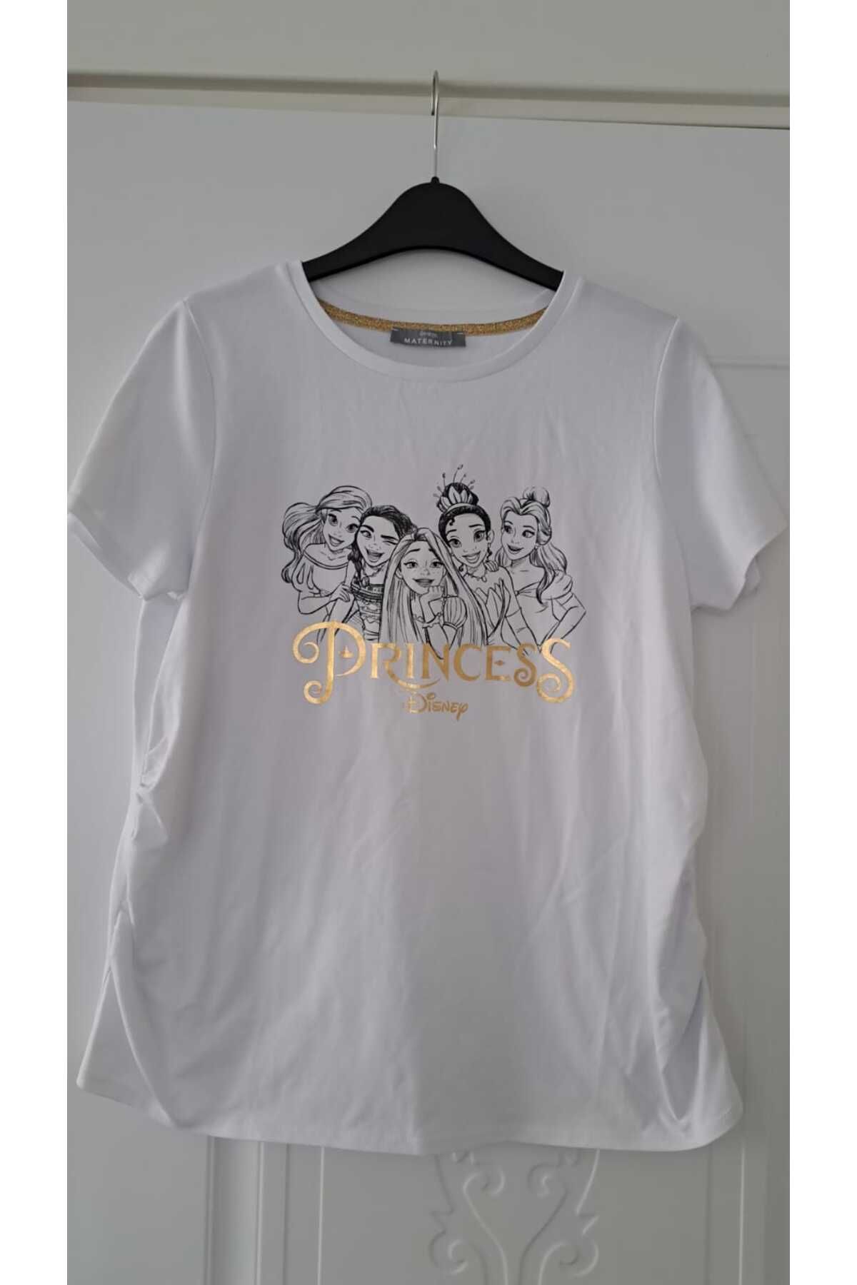 MEGHAN L.A Hamile Önü Baskılı Pamuklu Kumaş Tshirt