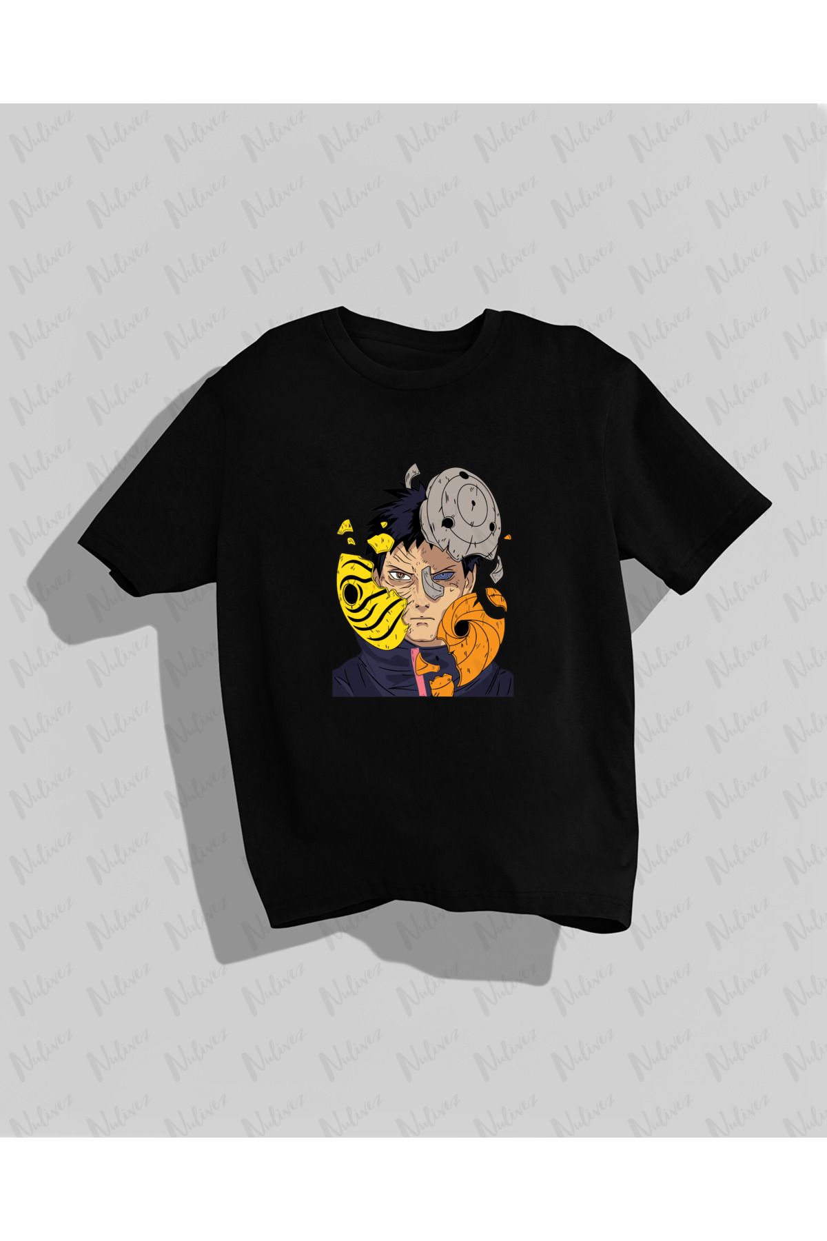 Nulivez NARUTO Tasarımı Baskılı Yüksek Kalite Kompakt Unisex Oversize T-Shirt