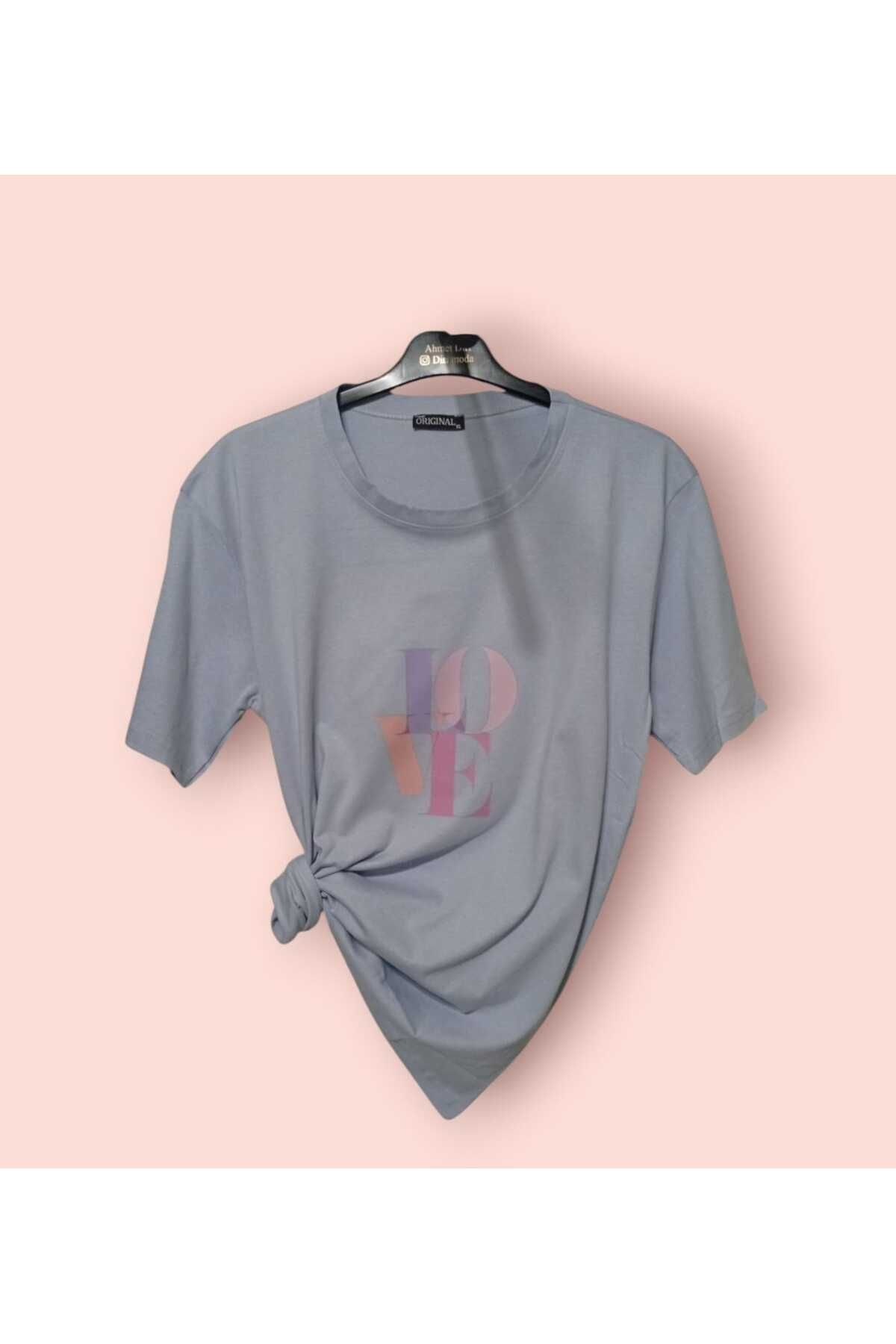 Rotre giyims Love Desenli T-shirt