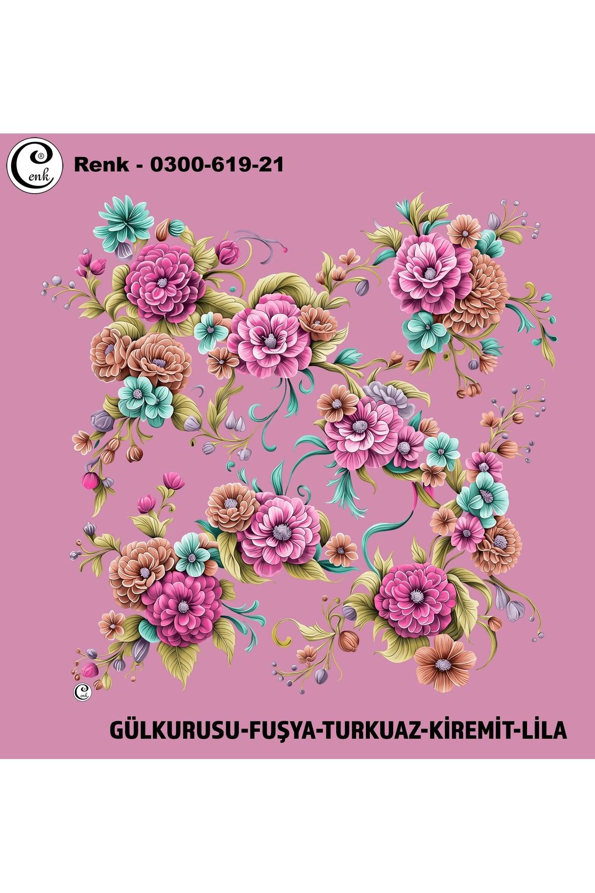 Cenk Desenli Oyalık Yazma - 0300-619