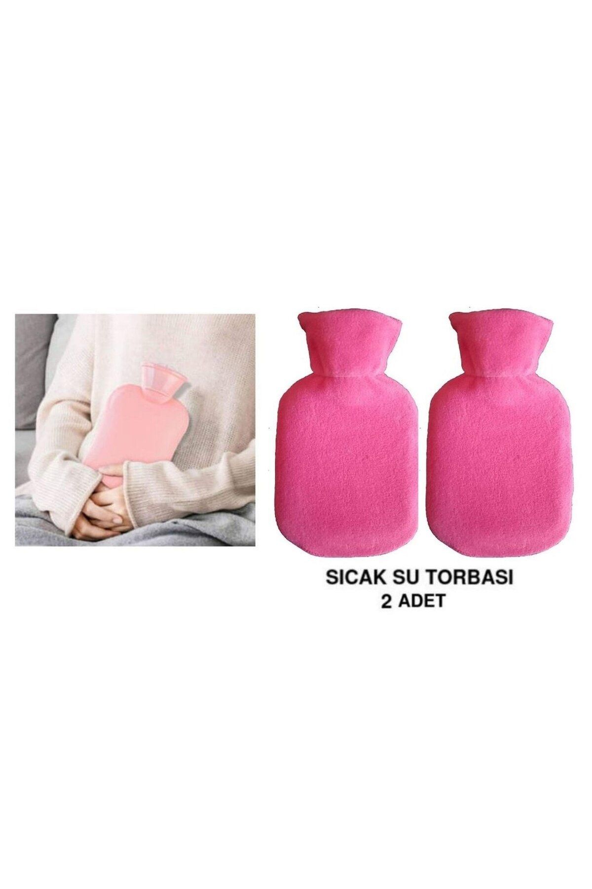 Bosphorus SICAK SU TORBASI 2 ADET,KOYU PEMBE 23x15x2cm 250 ml