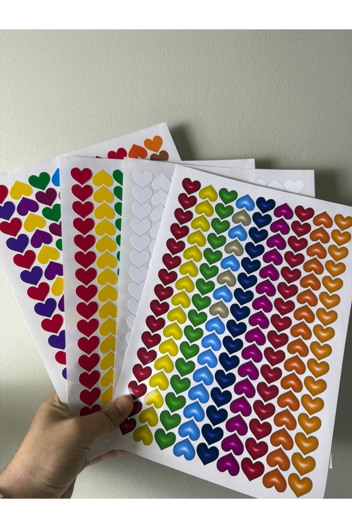 cakaybu 🌈 576 Adet Rengarenk Kalp Sticker – Hayal Gücünü Renklendir! ❤️
