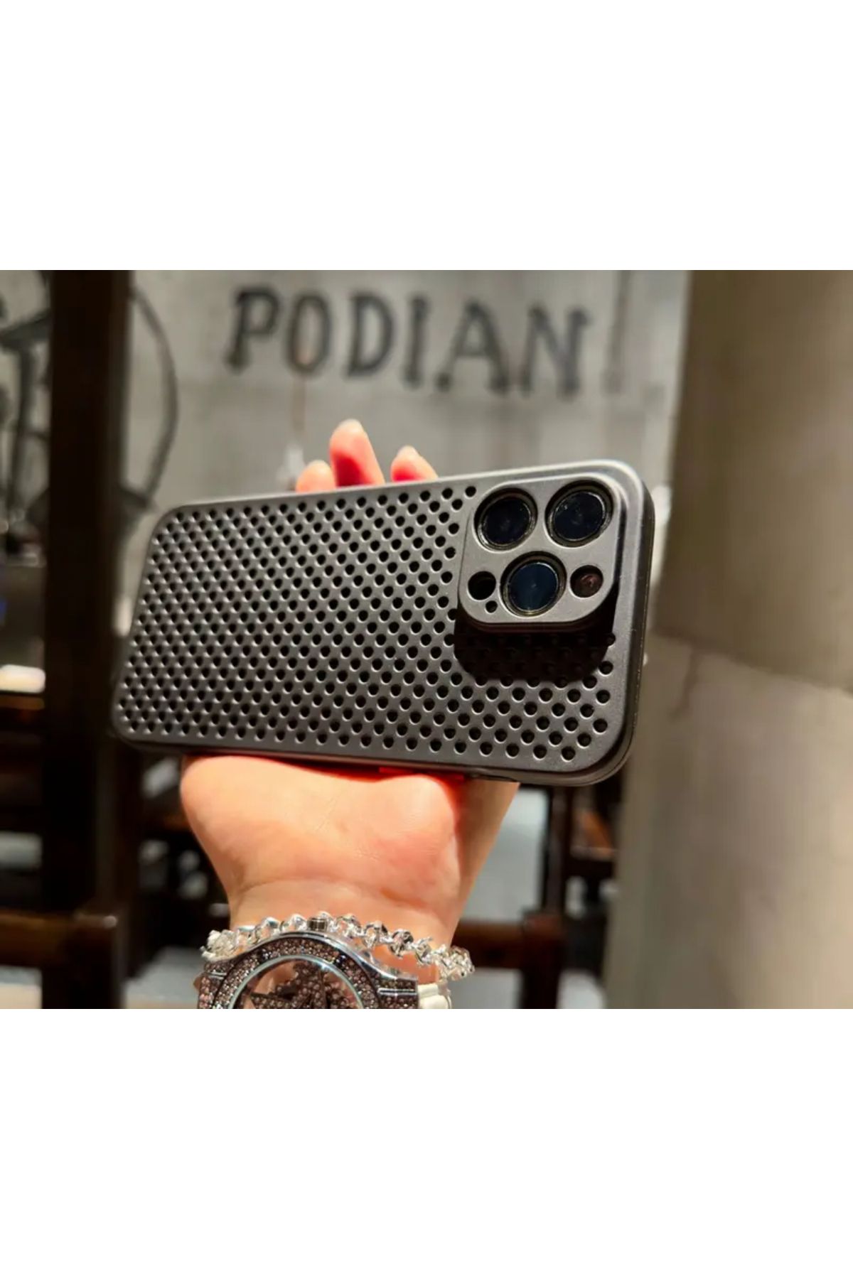 Store iPhone 15 Pro Uyumlu Kılıf Delikli Kamera Korumalı Lens Korumalı
