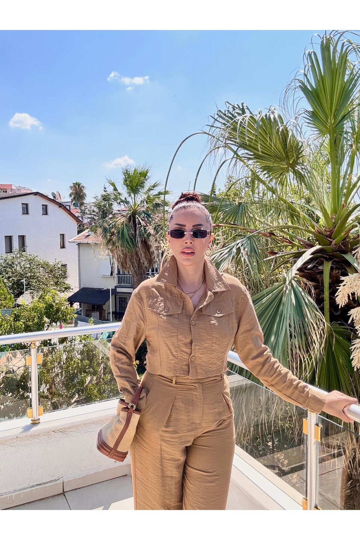 MODA viskon kumaş ceketli ,pantolon takım