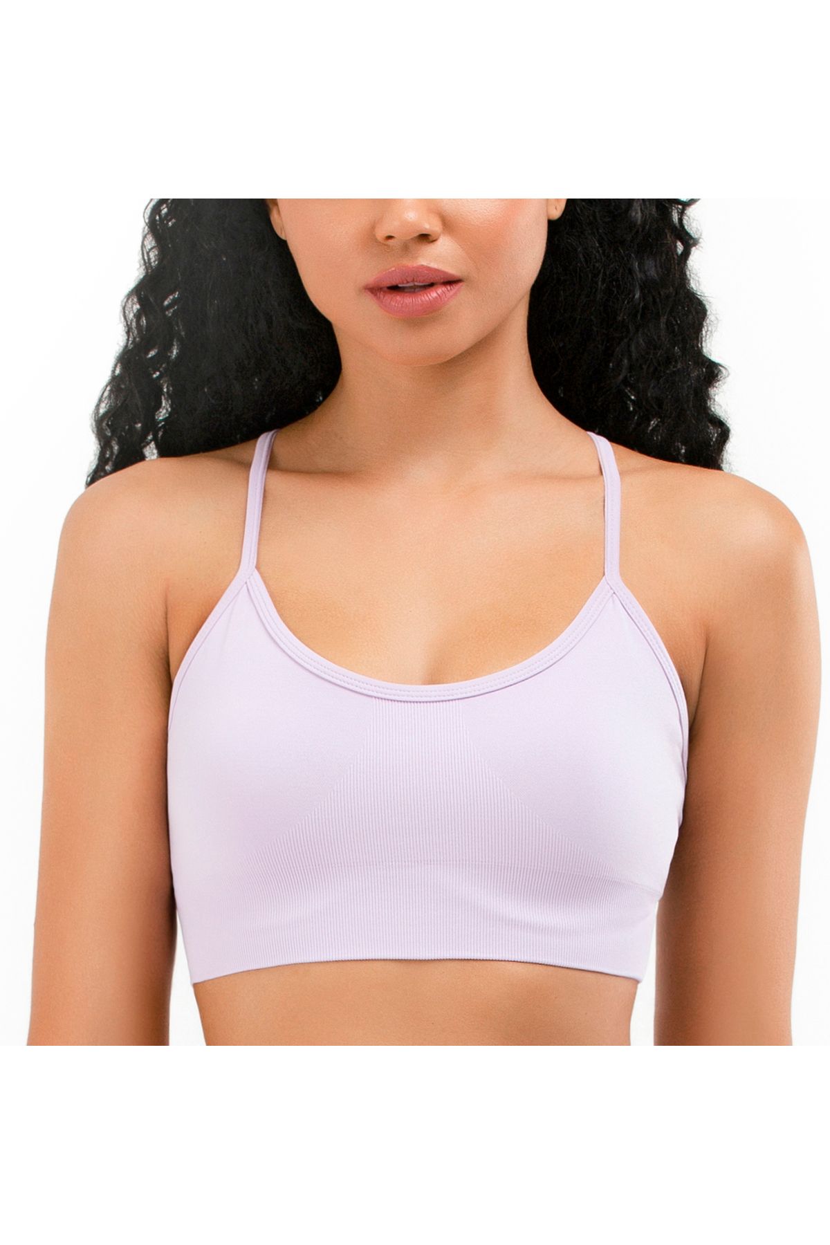 Gfity Active Strappy Crop Top- Lilac