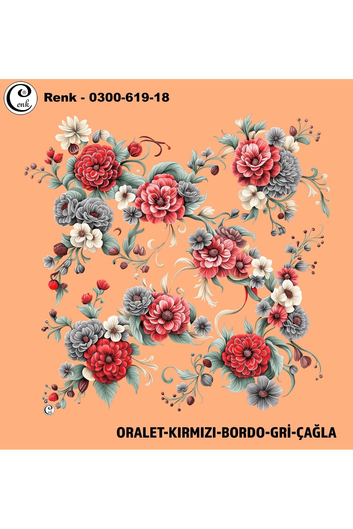 Cenk Desenli Oyalık Yazma - 0300-619