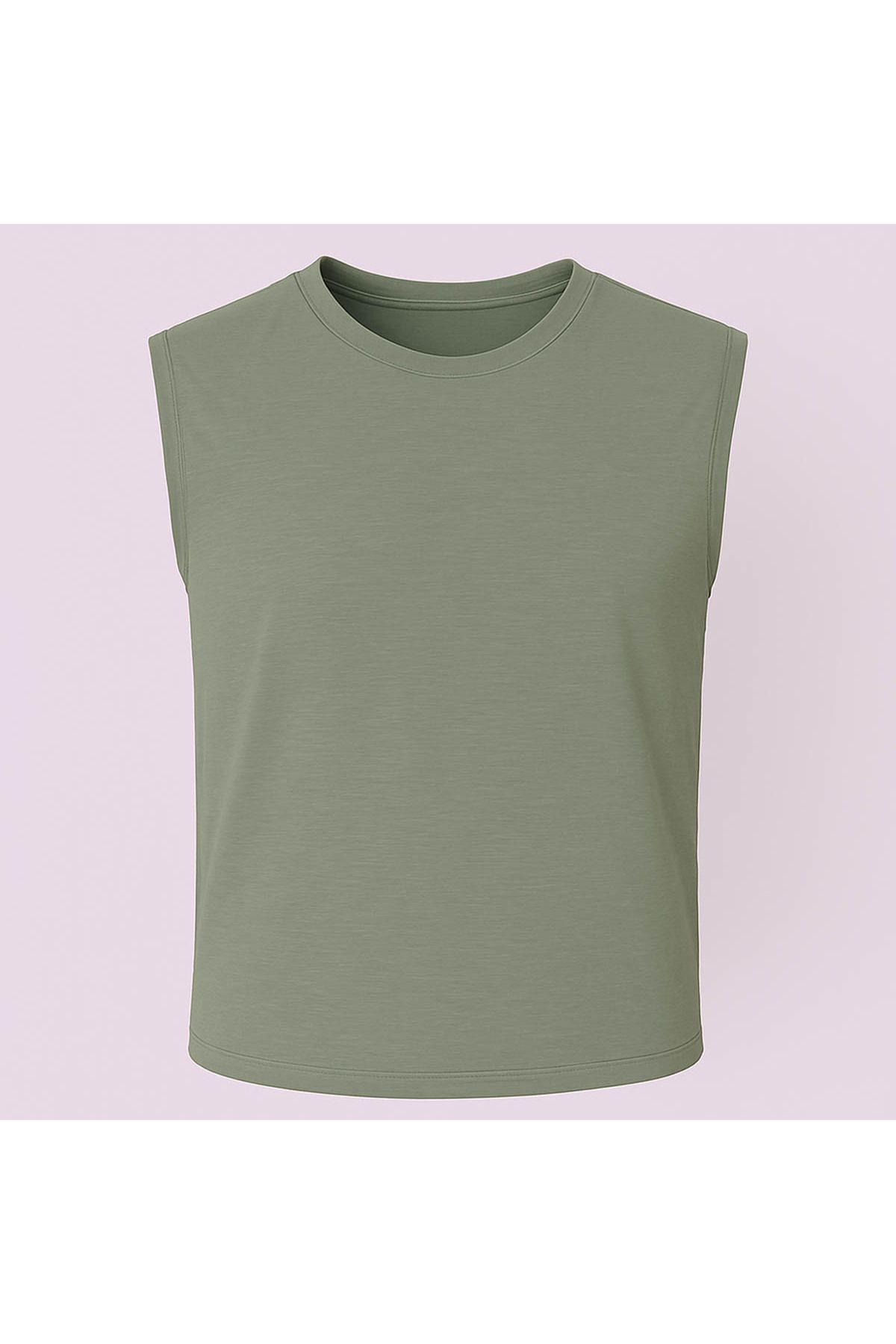 trender Yeşil Erkek Kolsuz T-shirt 2752