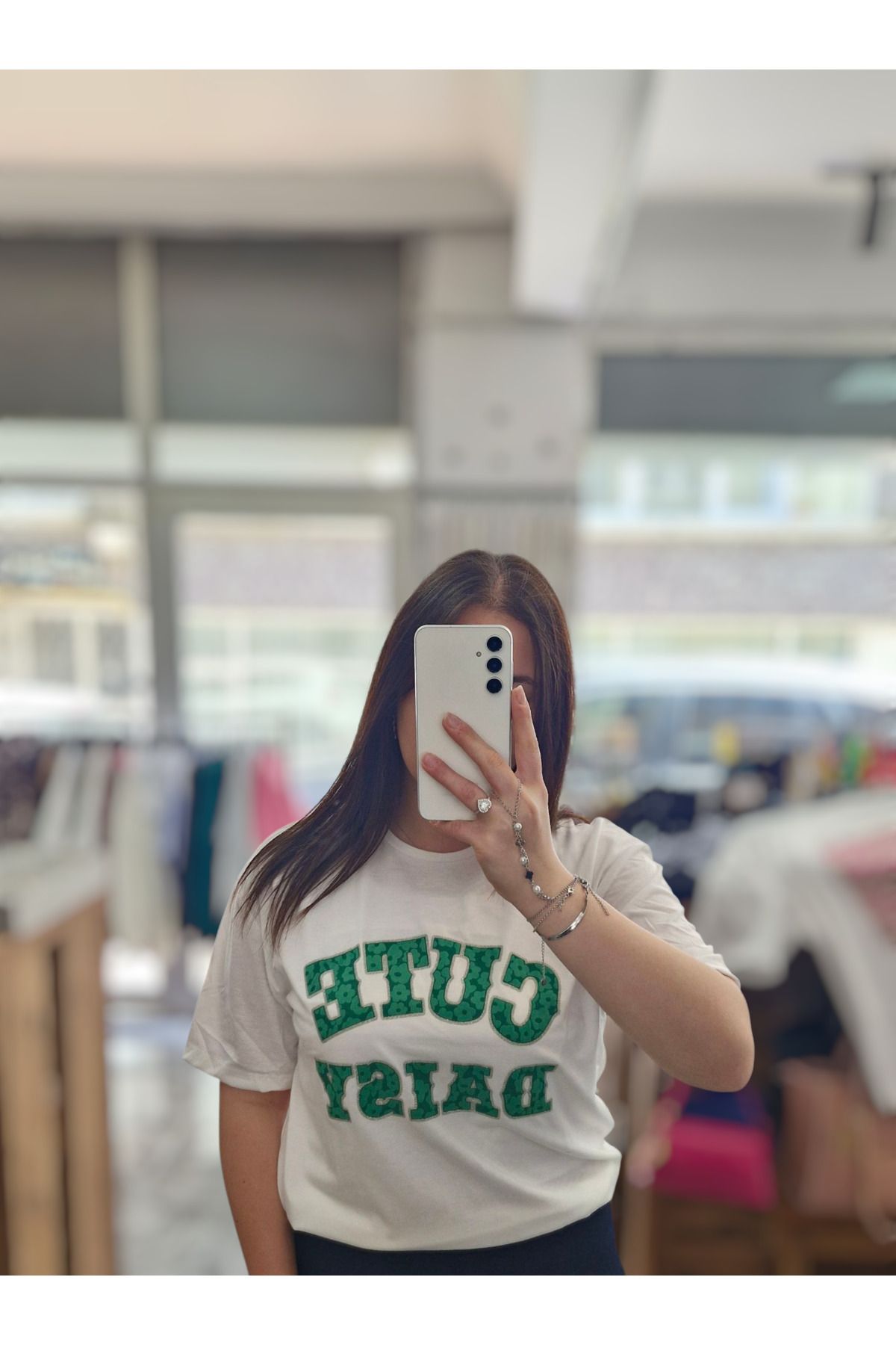 Bluebutik Desenli oversize t-shirt