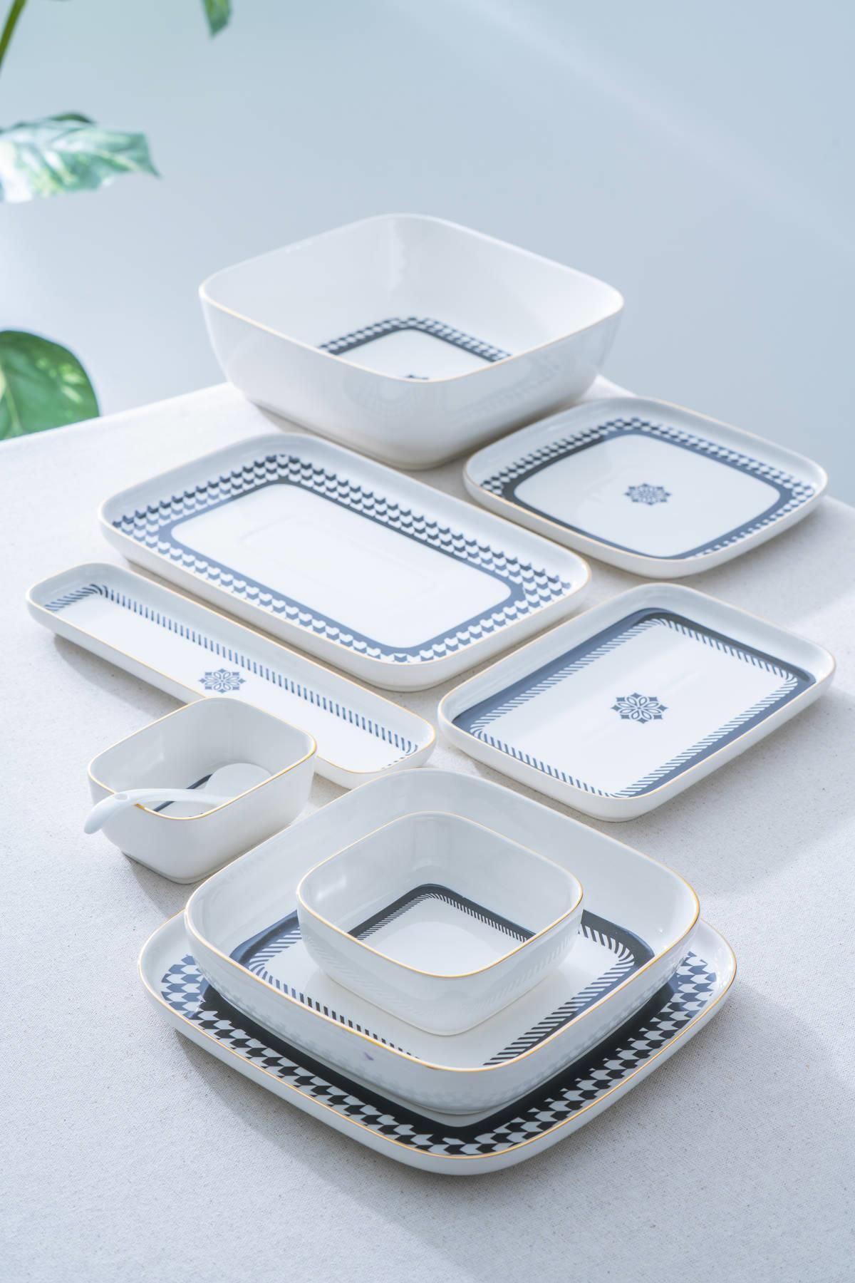 ACAR Kiara 6 Kişilik 45 Parça Kahvaltı & Yemek Takımı