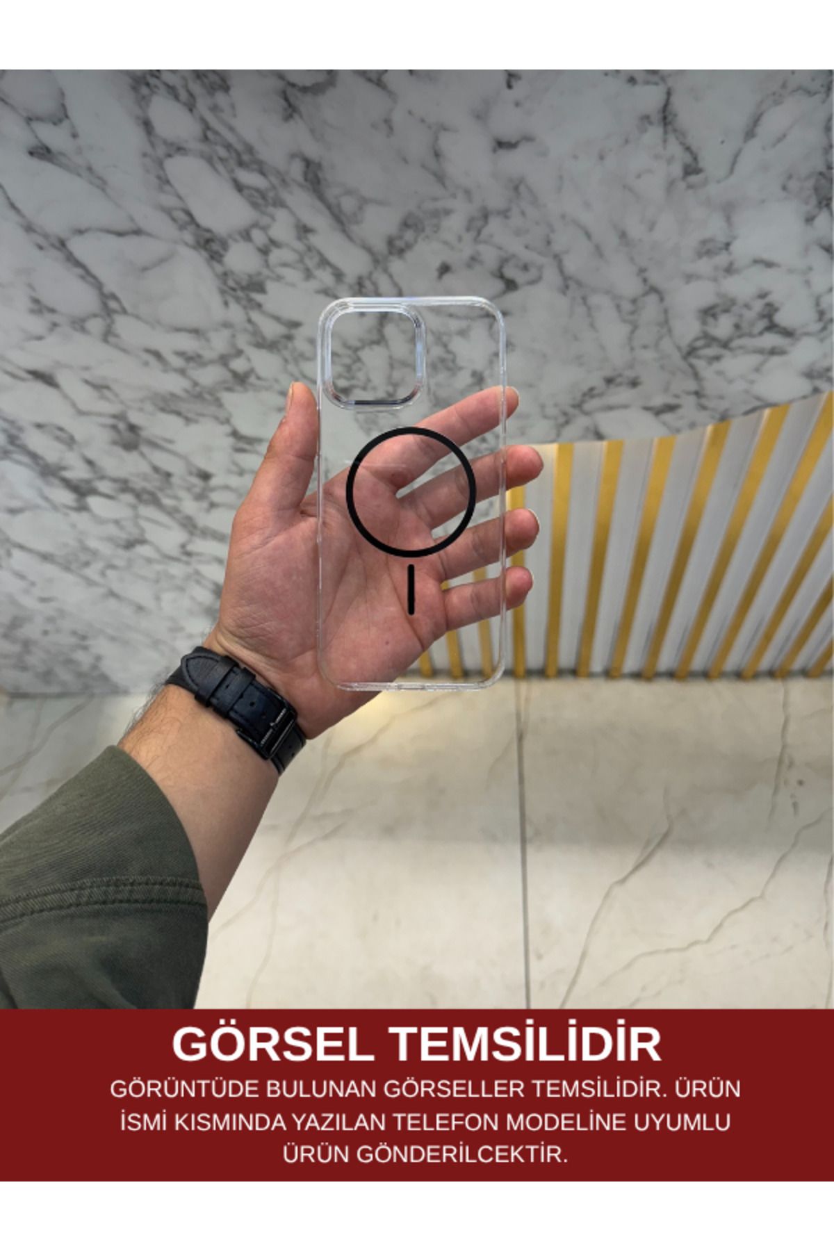 DUBİGOLD İPHONE 11 UYUMLU MAGSAFE ÖZELLİKLİ SERT ŞEFFAF SARARMAZ MİKA KILIF