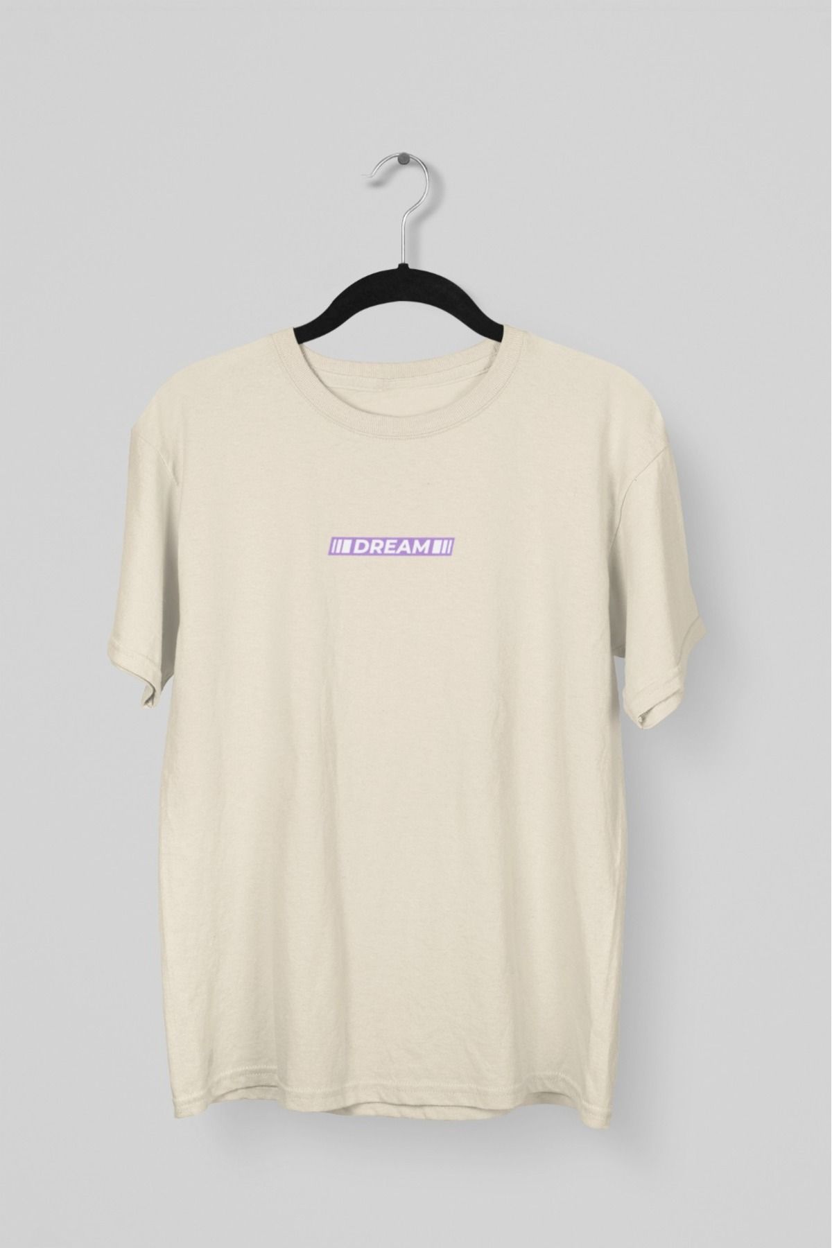 Butik ERKEK/KADIN -DREAM- TRANSFER BASKILI YUVARLAK YAKA KISA KOL TİŞÖRT