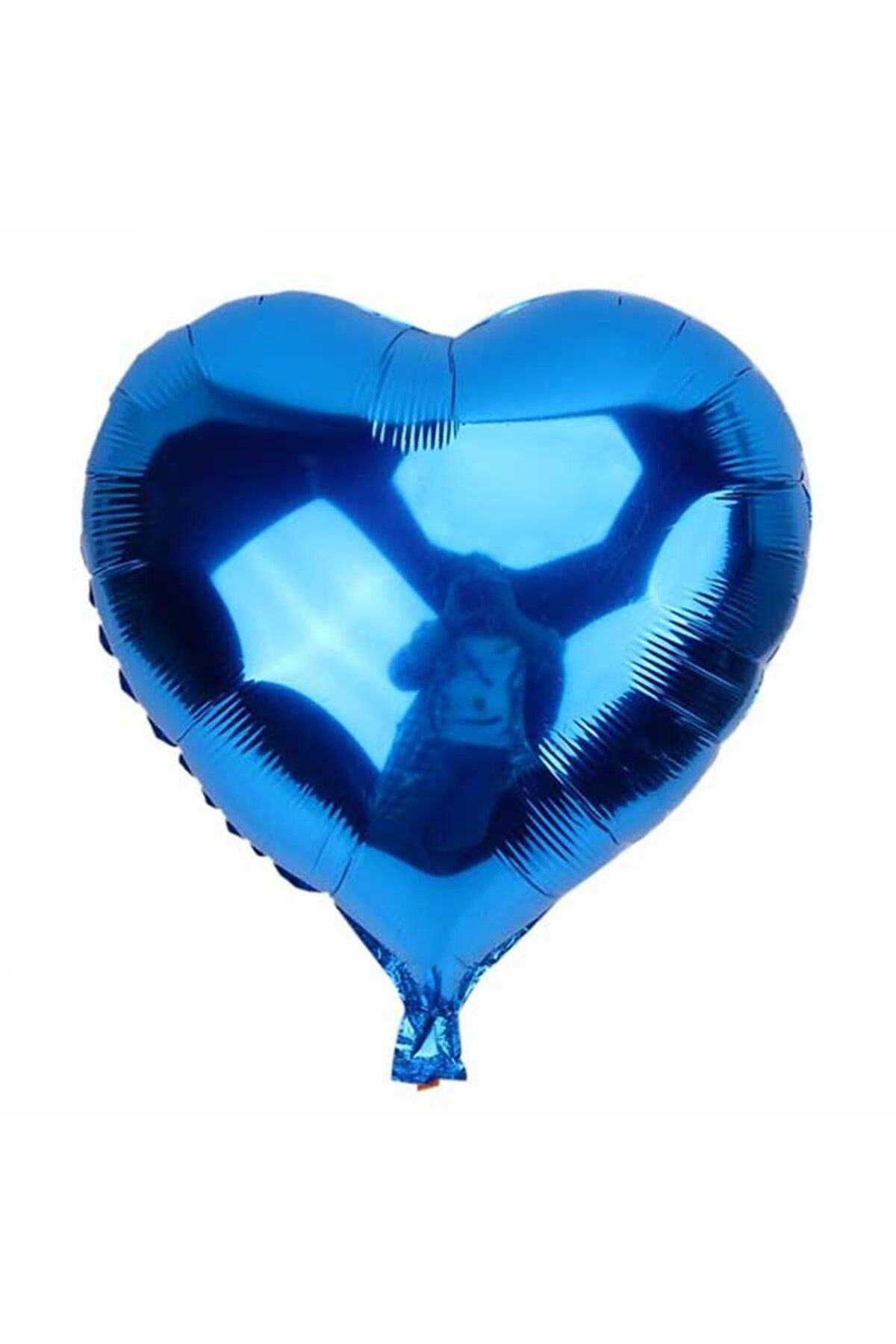 tedaks 1 Adet 18 İnç 45 Cm Kalp Folyo Balon Mavi