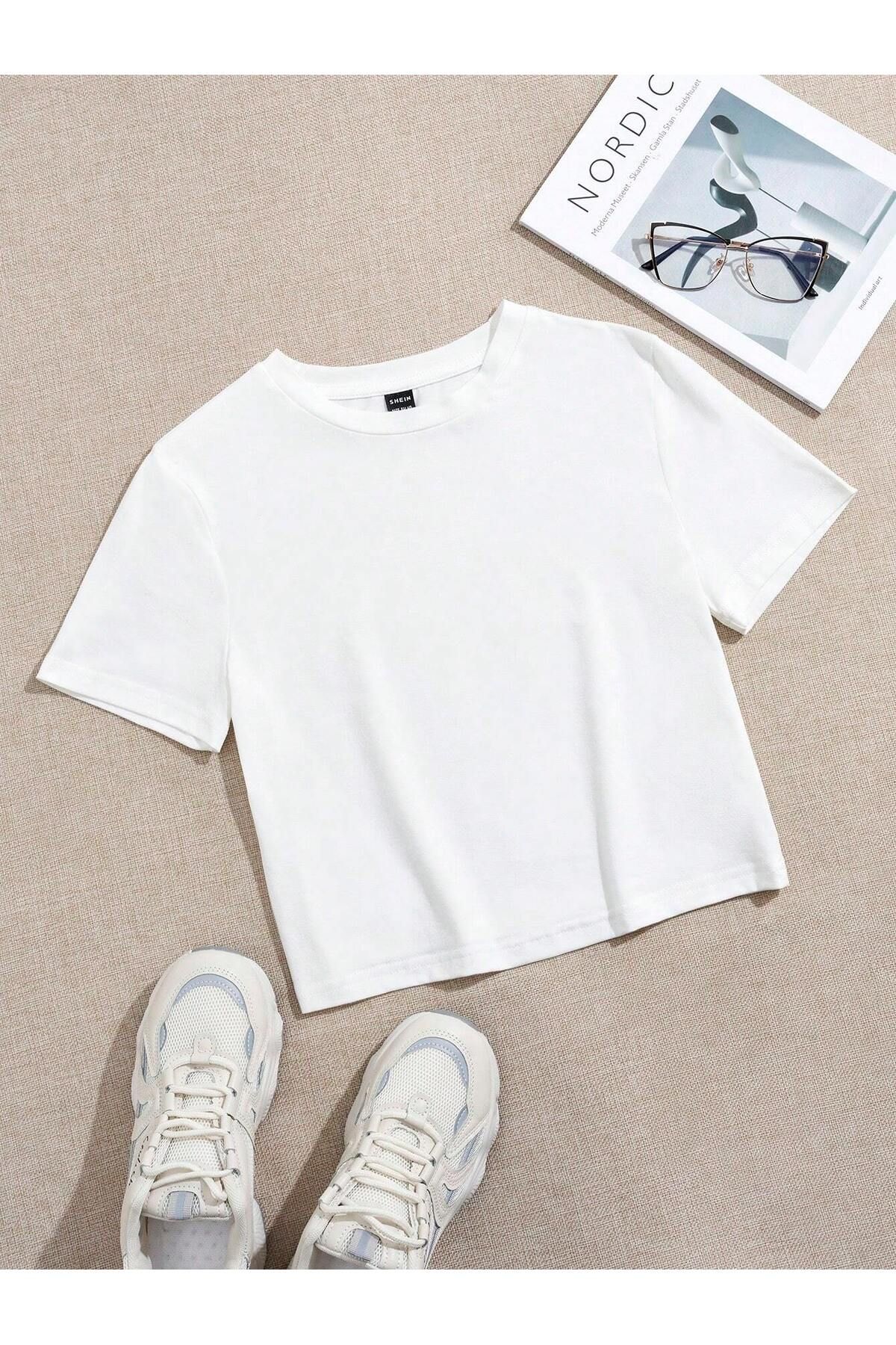 Gollinger KADIN Beyaz Crop T-shirt