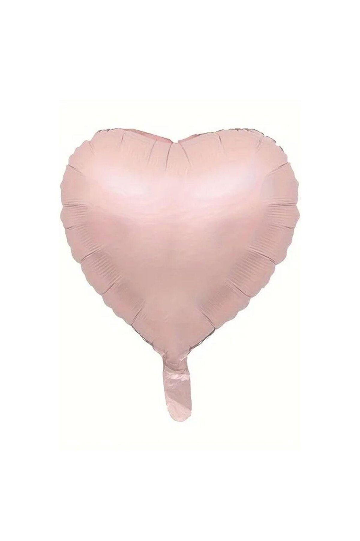 tedaks 1 Adet 18 inç 45 Cm Retro Kalp Folyo Balon Soft Pembe