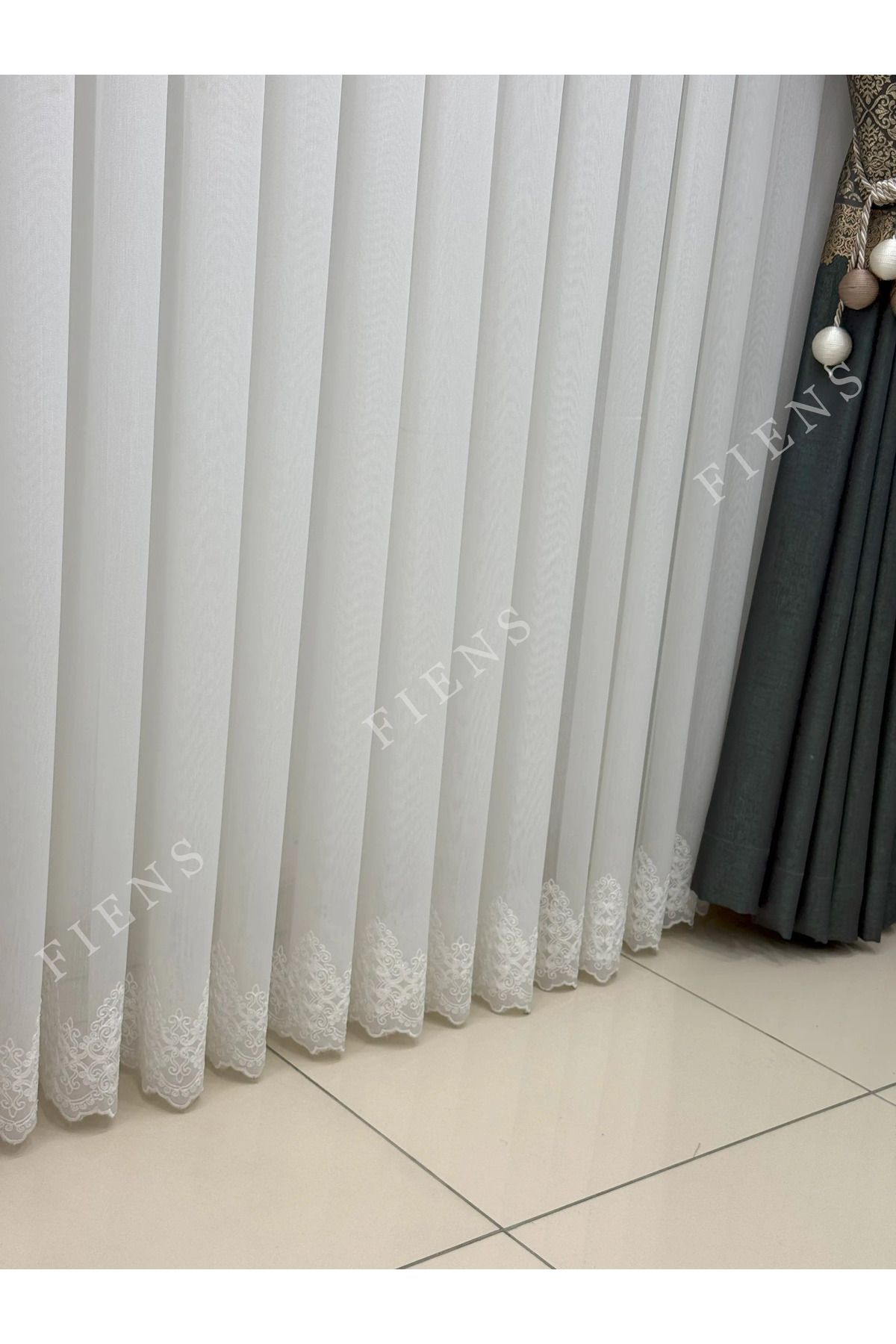 Storlant İşlemeli Bambu Etek 1/3 Sık Pileli Ütü Gerektirmez Tül Perde | Her Odaya Uygun, Çok Tercih Edilen