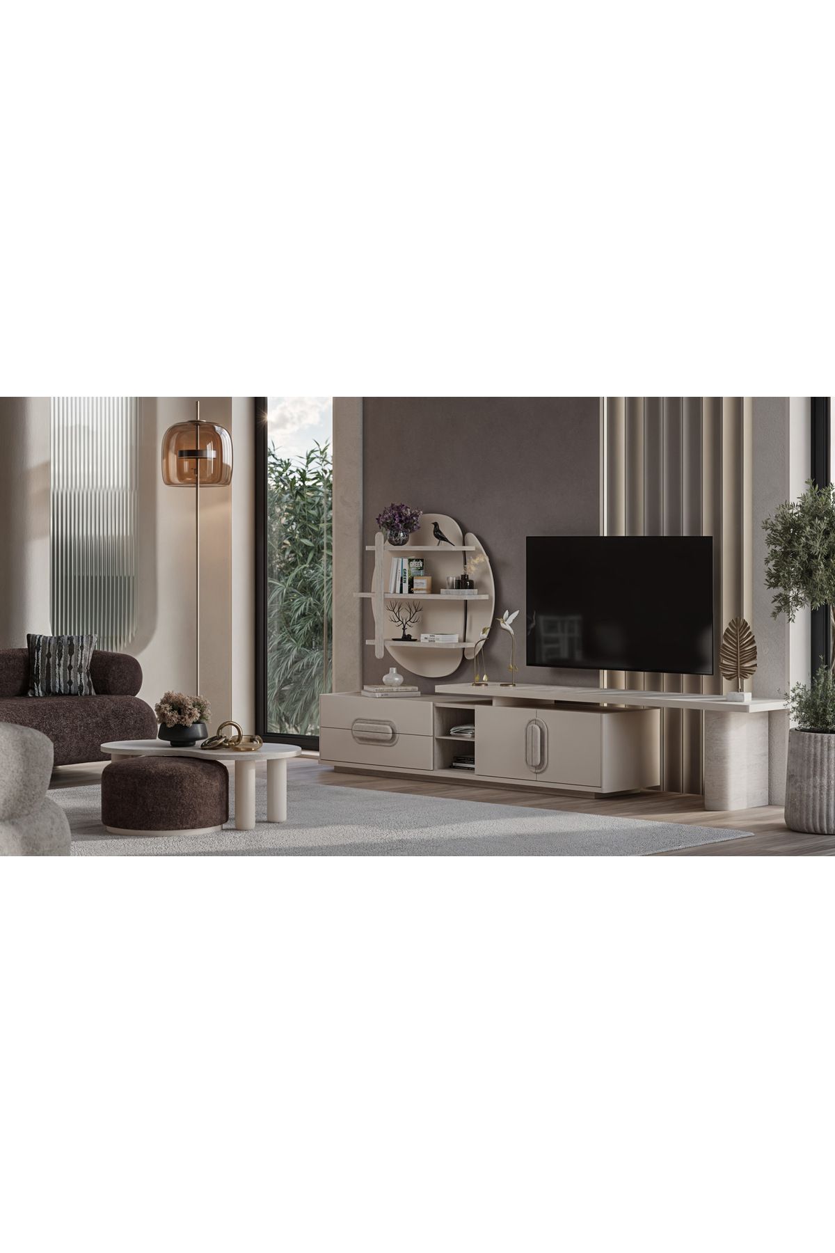 Weltew Home Traverta Duvar Ünitesi