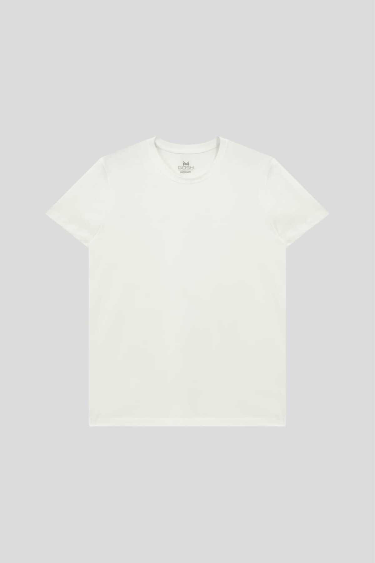 GOSH Erkek %100 Pamuk Bisiklet Yaka Standart Fit Normal Kesim T-Shirt