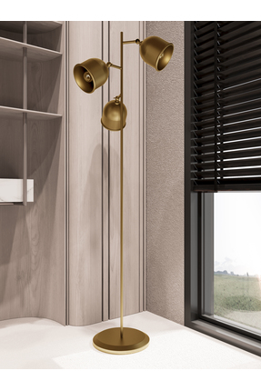 avizade FlexArt Retro 3 Başlıklı Eskitme Lambader