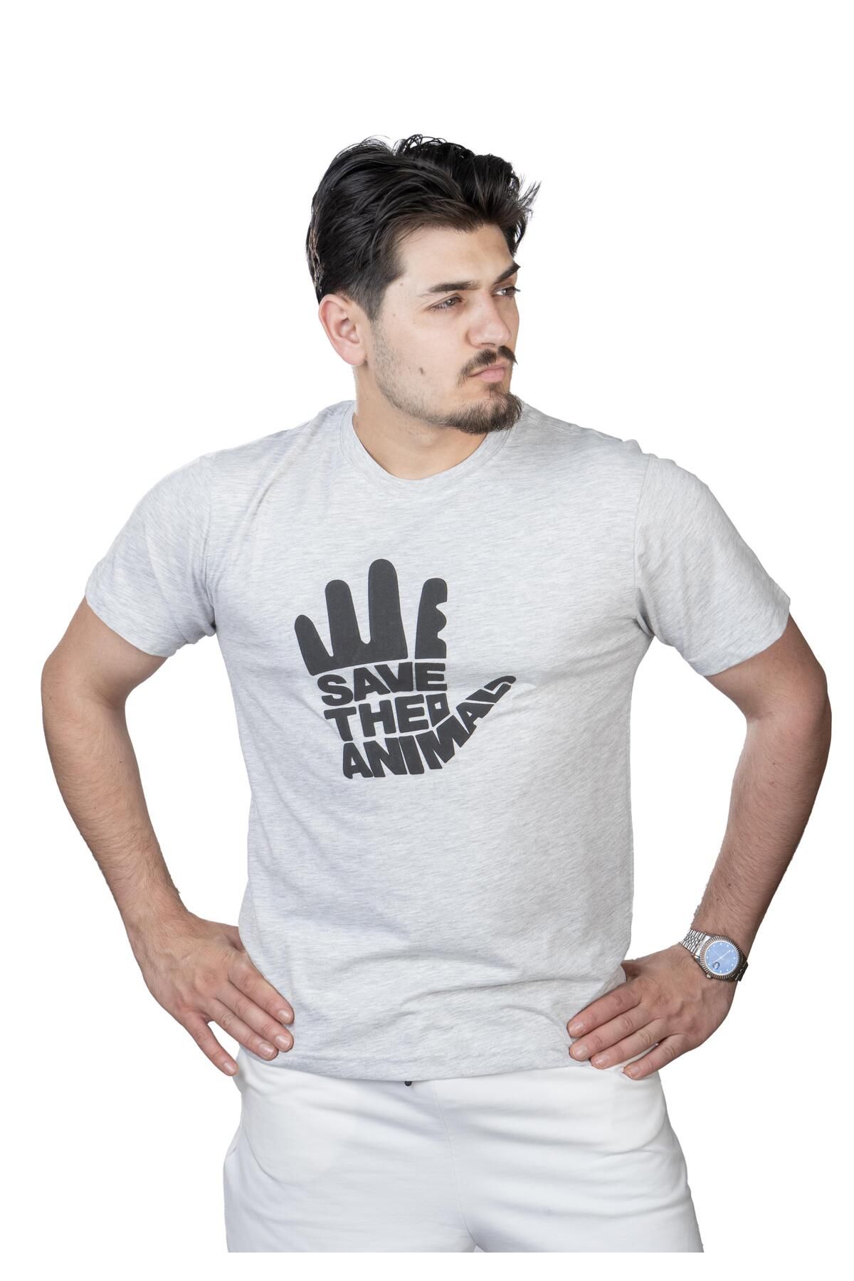 MARİA T-SHIRT GRAY MELANGE